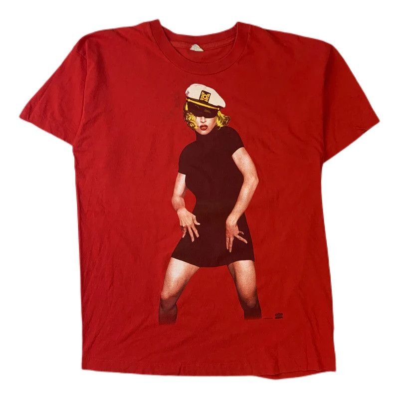 image of Vintage Madonna The Girlie Show Tee in Red, Men's (Size Large)