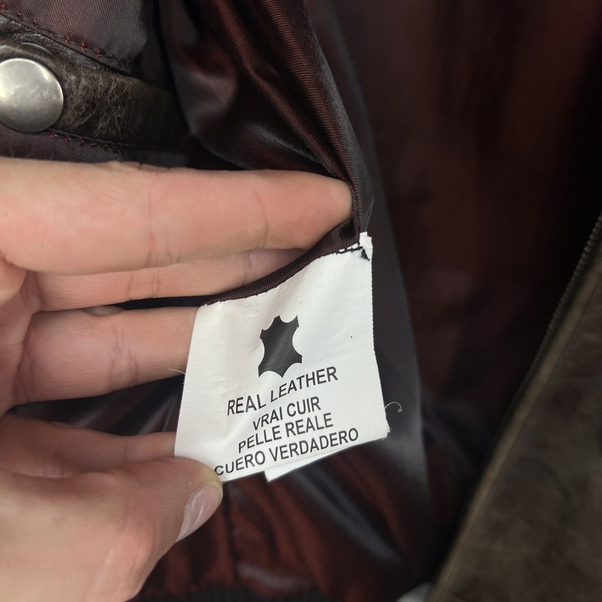 Leather × Vintage Vintage Brown Leather Motor Biker Jacket Trucker Genuine Size US M / EU 48-50 / 2 - 8 Thumbnail