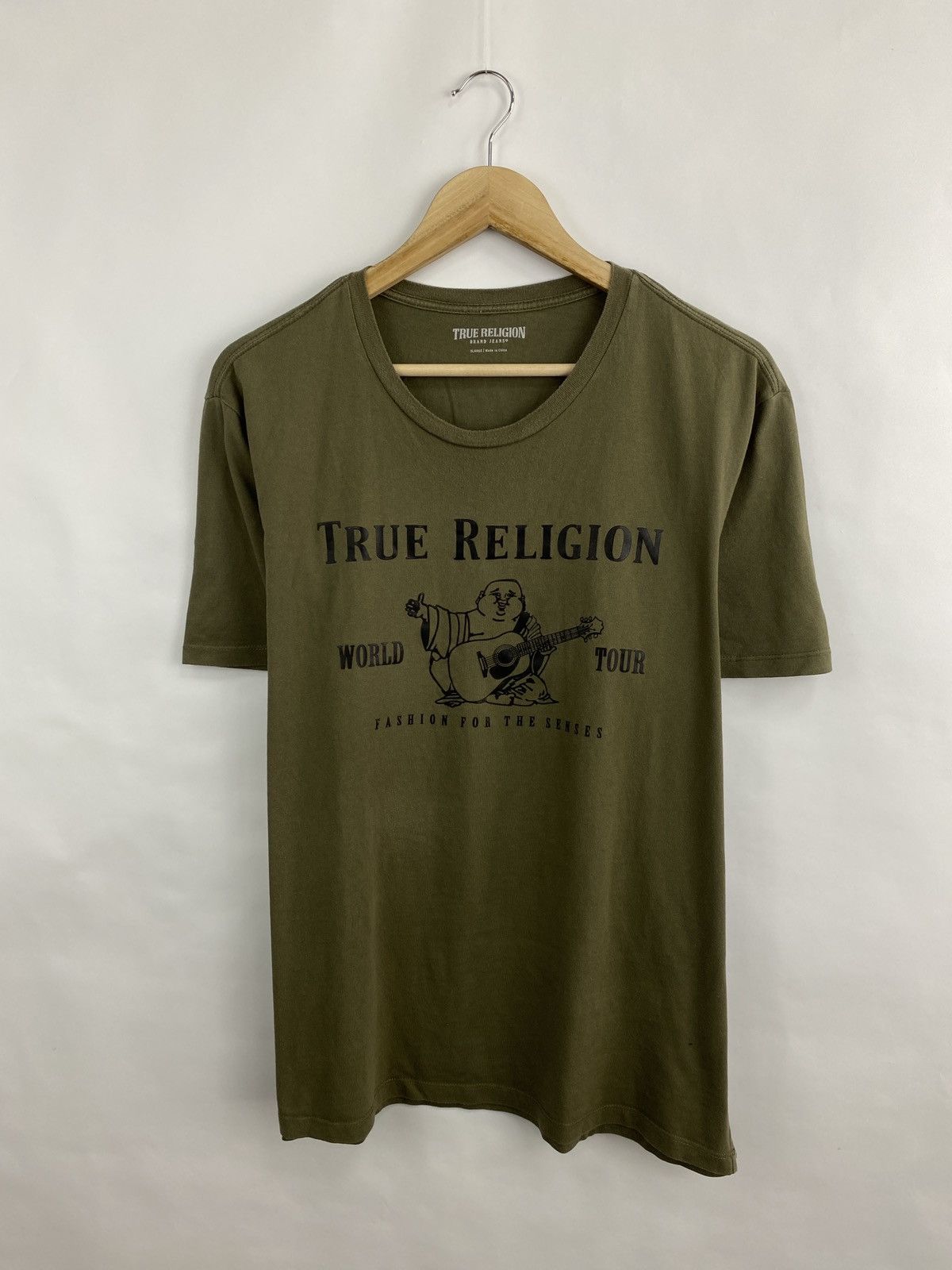 True Religion 🇯🇵 Vintage True Religion Buddha World Tour Big Logo T-Shirt Size US XL / EU 56 / 4 - 3 Thumbnail
