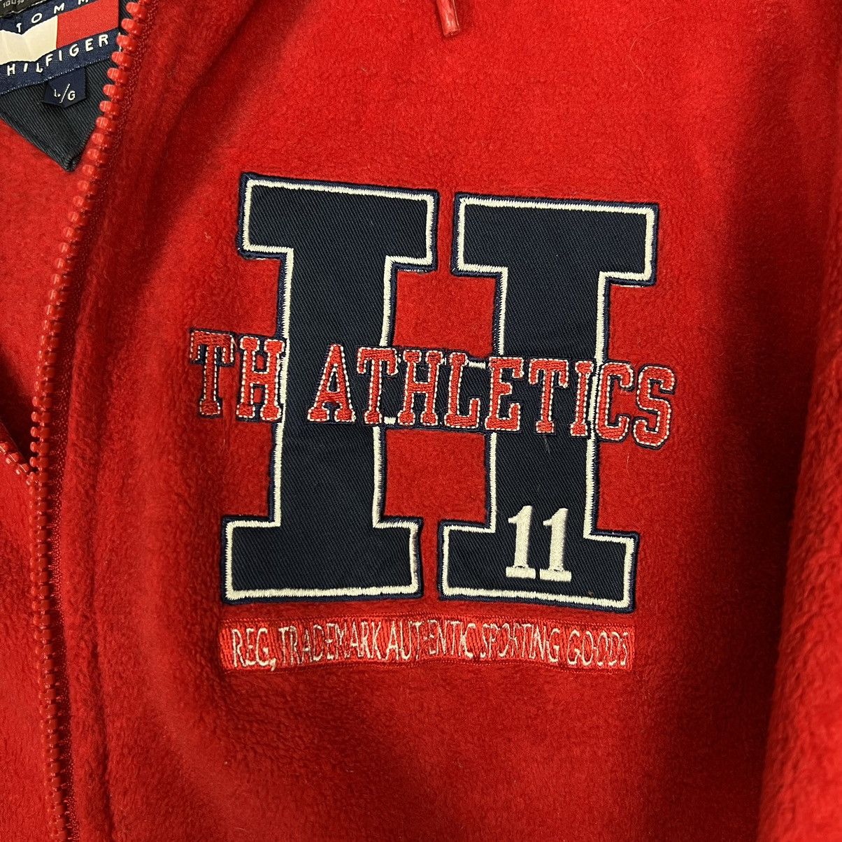 Tommy Hilfiger 🔥 VINTAGE 90s TOMMY HILFIGER ANORAK FLEECE HOODIES BOMBER Size US L / EU 52-54 / 3 - 15 Thumbnail