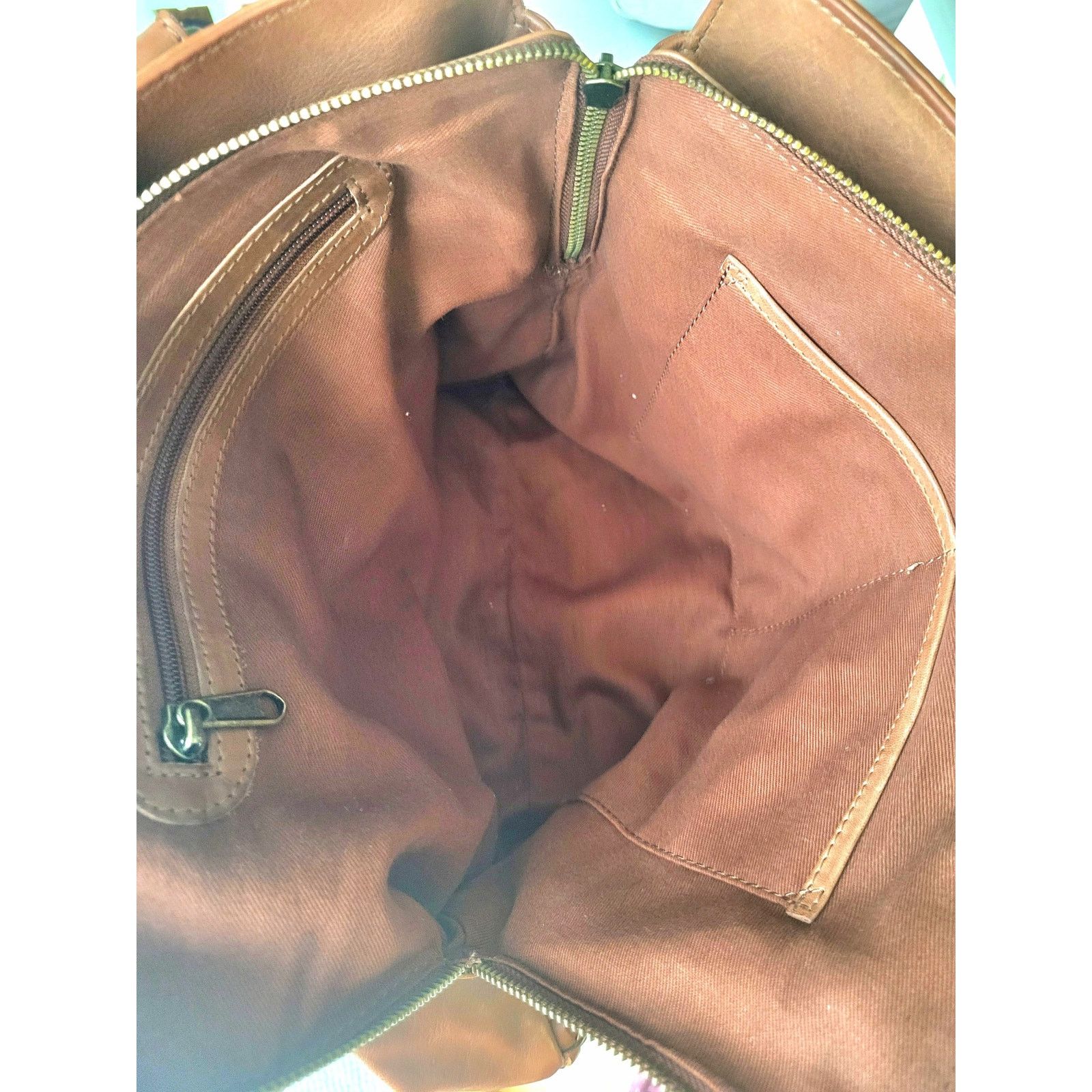 Other Leather Tote Bag Woven Brown Vintage Gorgeous Patina Size ONE SIZE - 8 Thumbnail