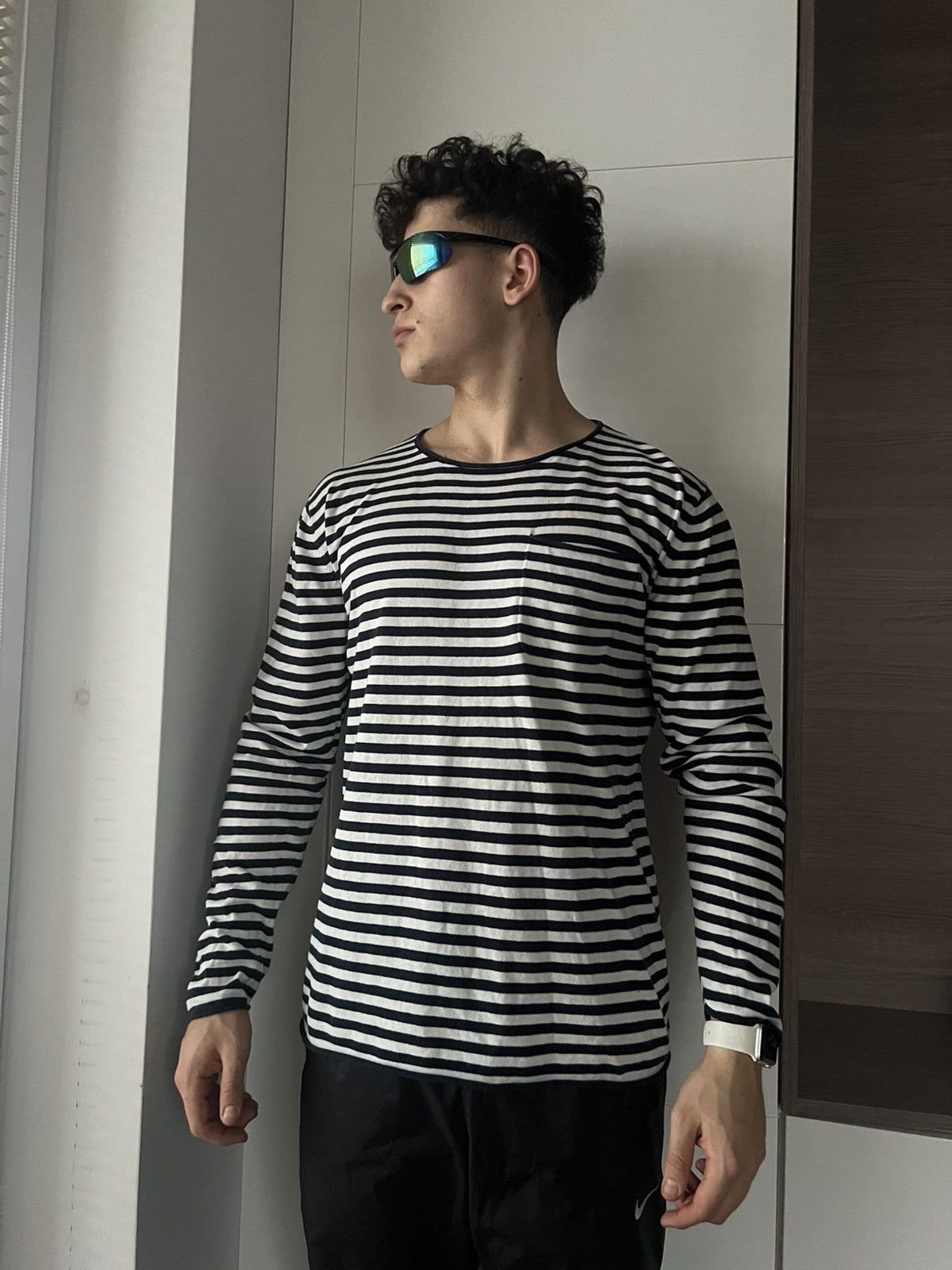 Japanese Brand × Samsoe Samsoe ‼️Archival Samsoe Samsoe Stripes Y2k Opium Long Sleeve Tee‼️ Size US XL / EU 56 / 4 - 11 Thumbnail