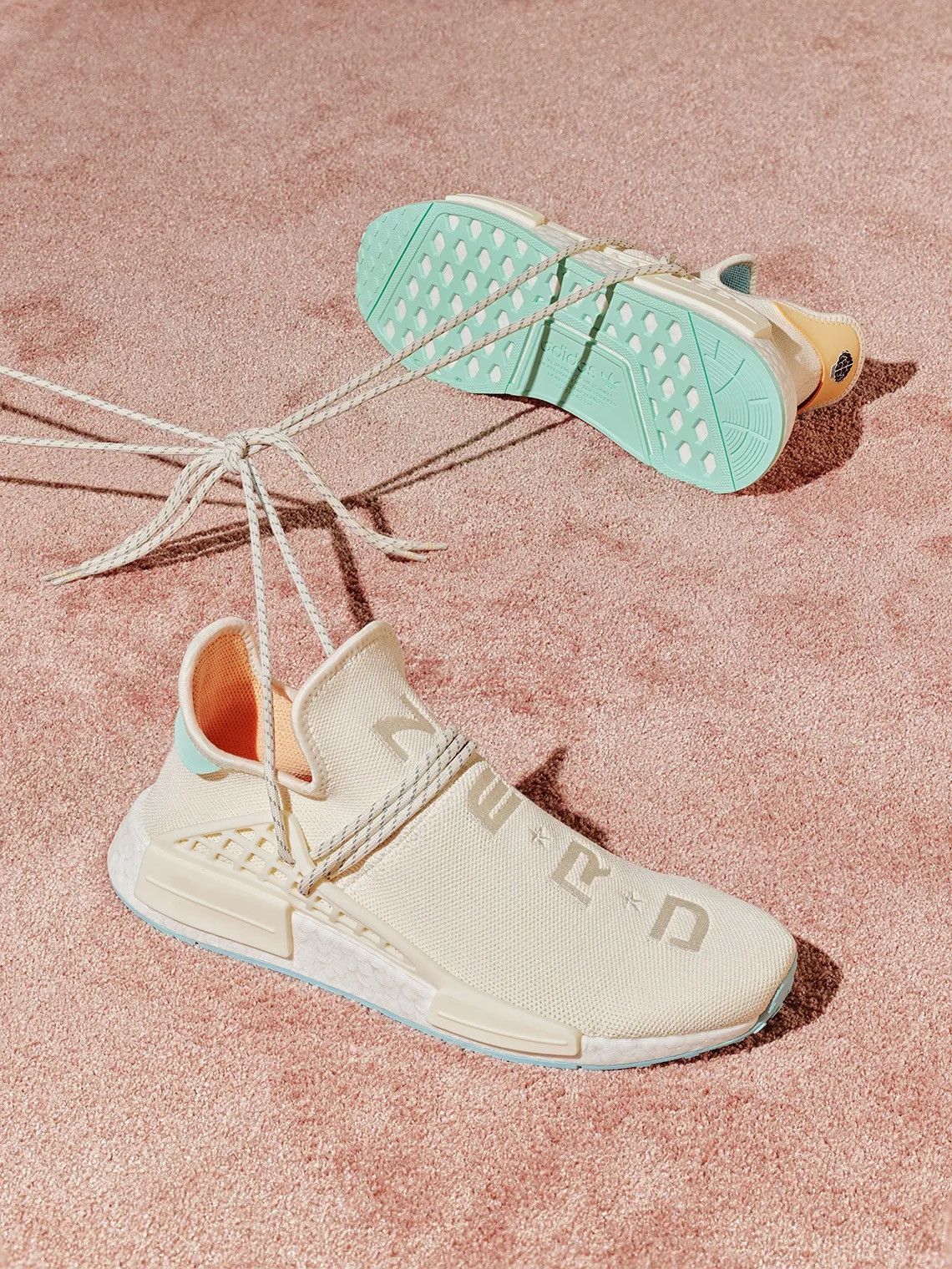 Adidas × Pharrell GW0246 HUMAN RACE NMD NERD CHALK WHiTE GLOW ORANGE MiNT Size US 8 / IT 38 - 14 Thumbnail