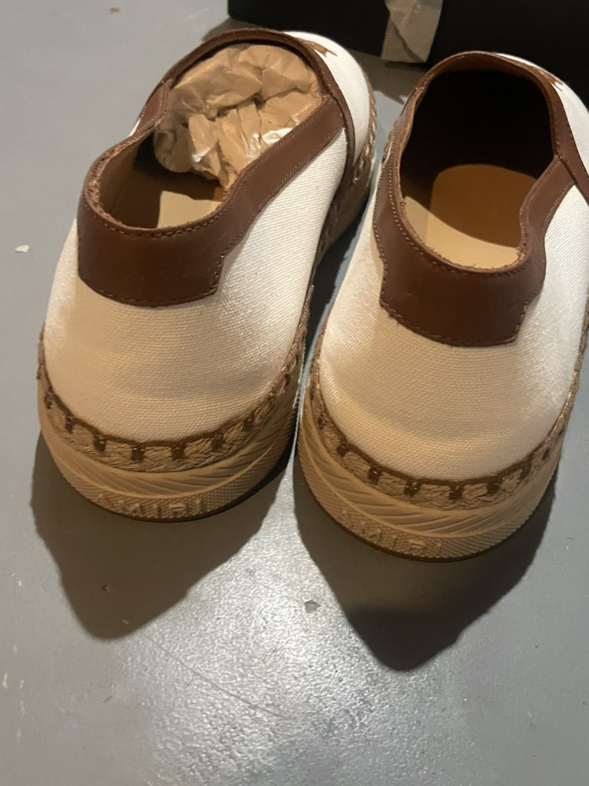 Amiri AMIRI Canvas Printed Espadrilles Beige Slip On Designer Shoe Size US 11 / EU 44 - 5 Thumbnail