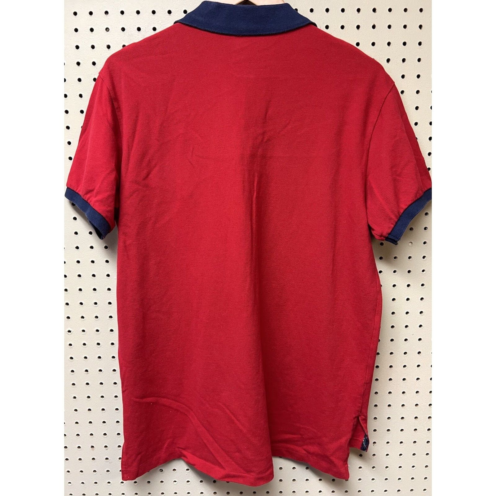 Polo Ralph Lauren VINTAGE Polo Ralph Lauren Polo Shirt Mens L Red Cotton Rugby Embroidered Logo Big Pony Size US L / EU 52-54 / 3 - 2 Thumbnail
