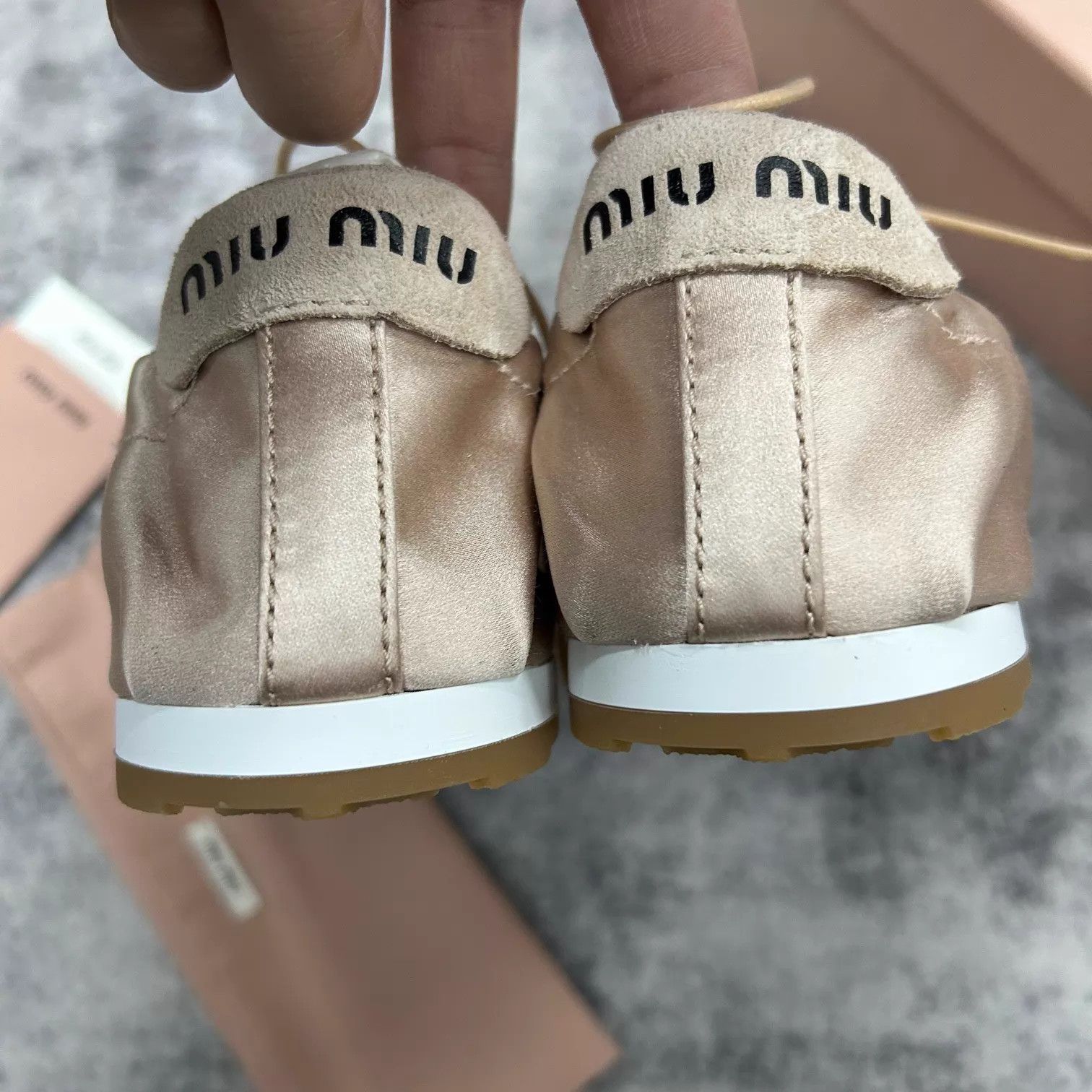 Miu Miu MIU MIU Pink Satin Plume Sneaker 36 New w/ Full Acc Size US 5.5 / IT 35.5 - 6 Thumbnail