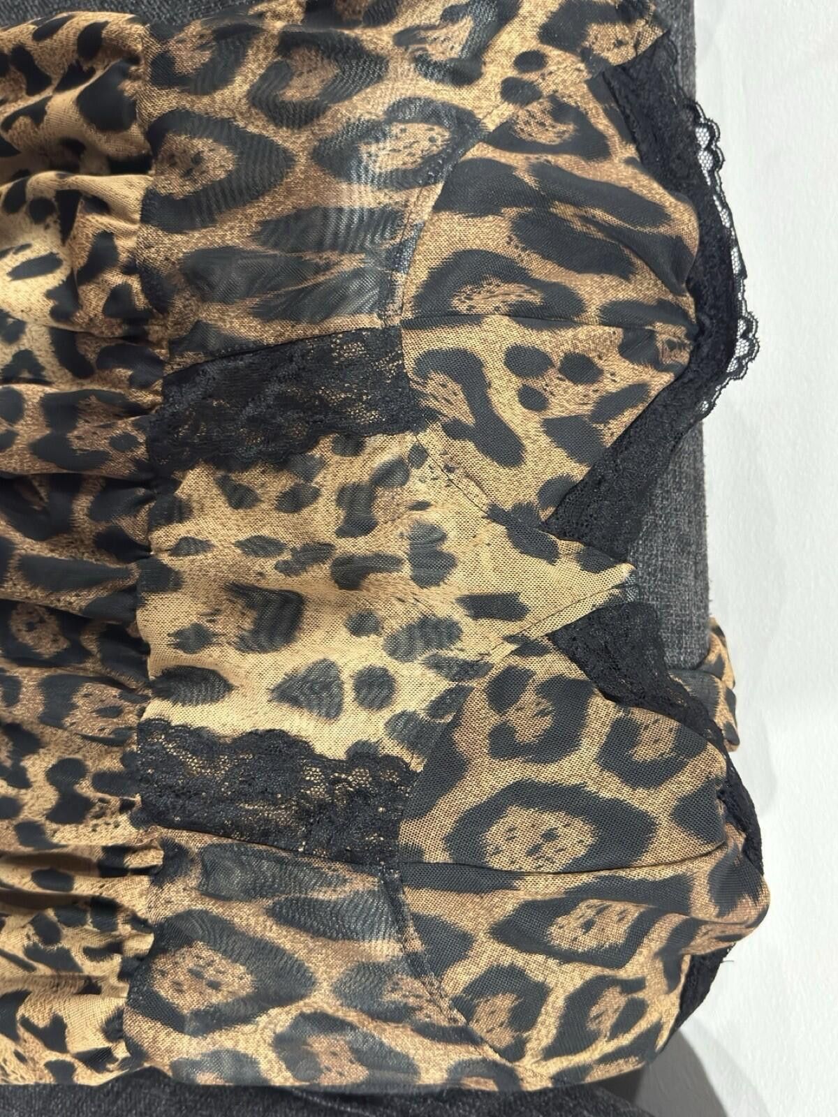 The Unbranded Brand women Leopard Lace Patchwork A-Line Hem Mini Dress Size 1XL Size XL / US 12-14 / IT 48-50 - 12 Thumbnail