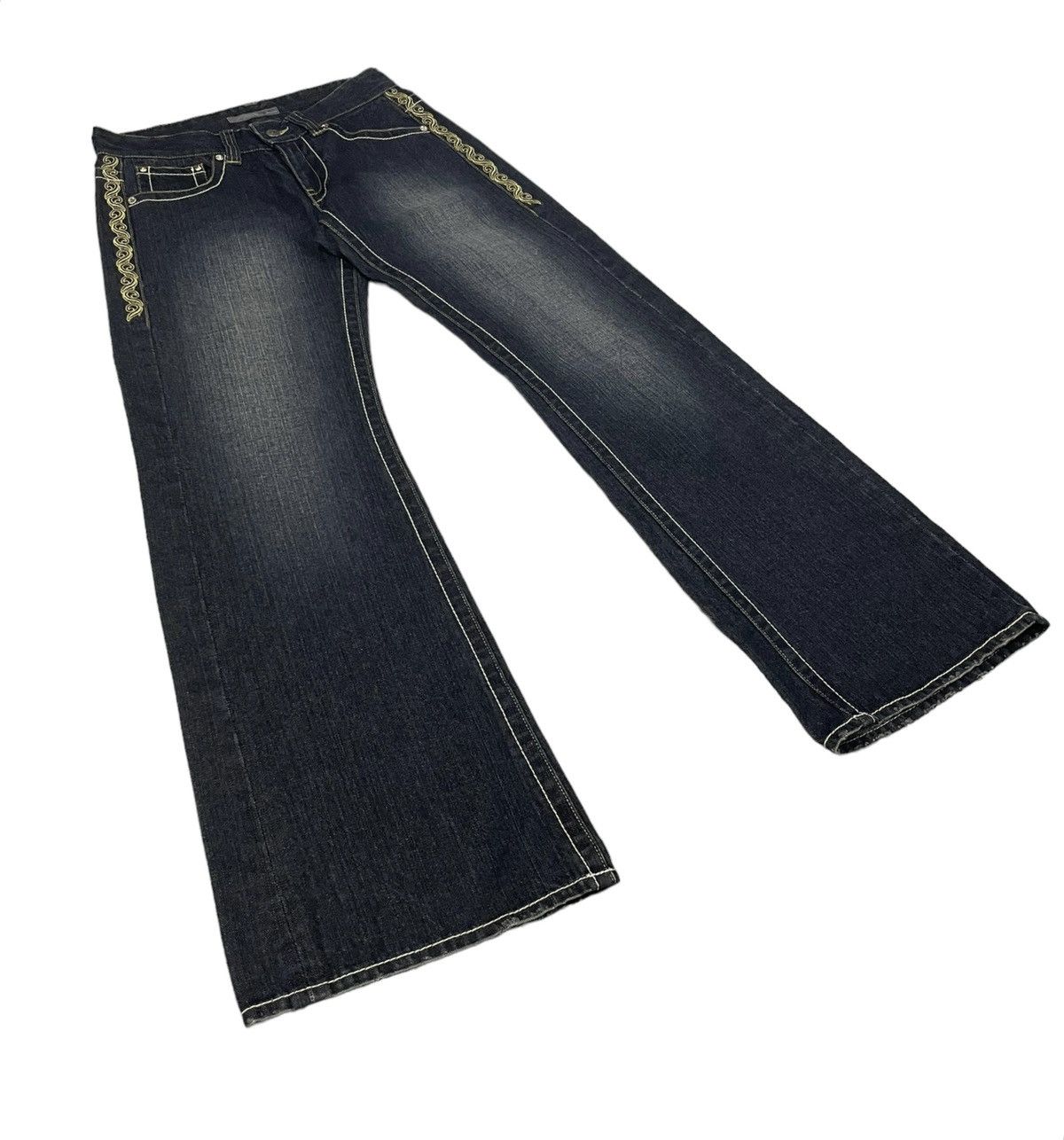Japanese Brand Royal Party Japan Flare Jeans Size US 29 - 4 Thumbnail