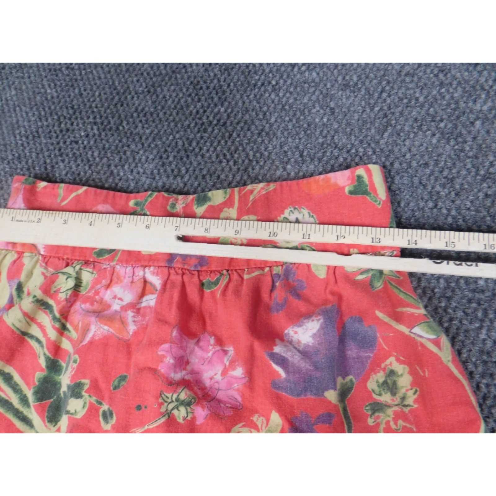 Old Navy Old Navy Skirt Womens XS Pink Floral A-Line Linen Knee Length Stretch Casual Womens Size 26" / US 2 / IT 38 - 5 Thumbnail