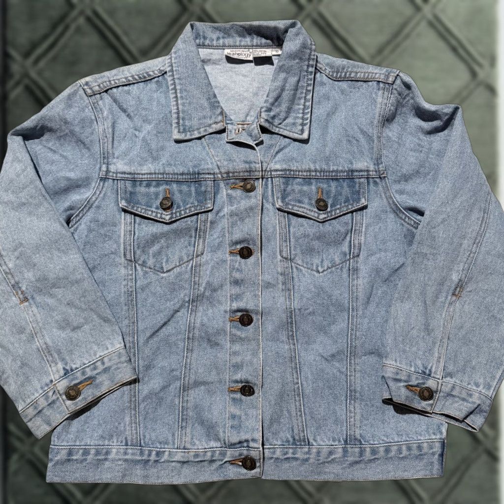 Vintage Vintage Newport News Jeanology Denim Trucker Jacket Blue Classic Women's Size 10 Size 32" / US 10 / IT 46 - 1 Thumbnail