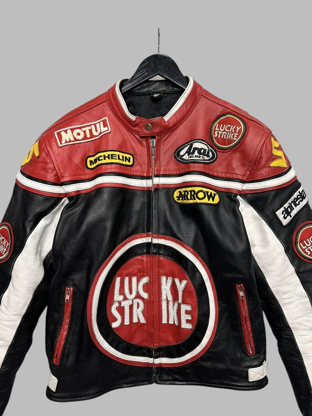 Marlboro Vintage Black Leather Biker Jacket Moto Grunge Style Size US M / EU 48-50 / 2 - 2 Thumbnail
