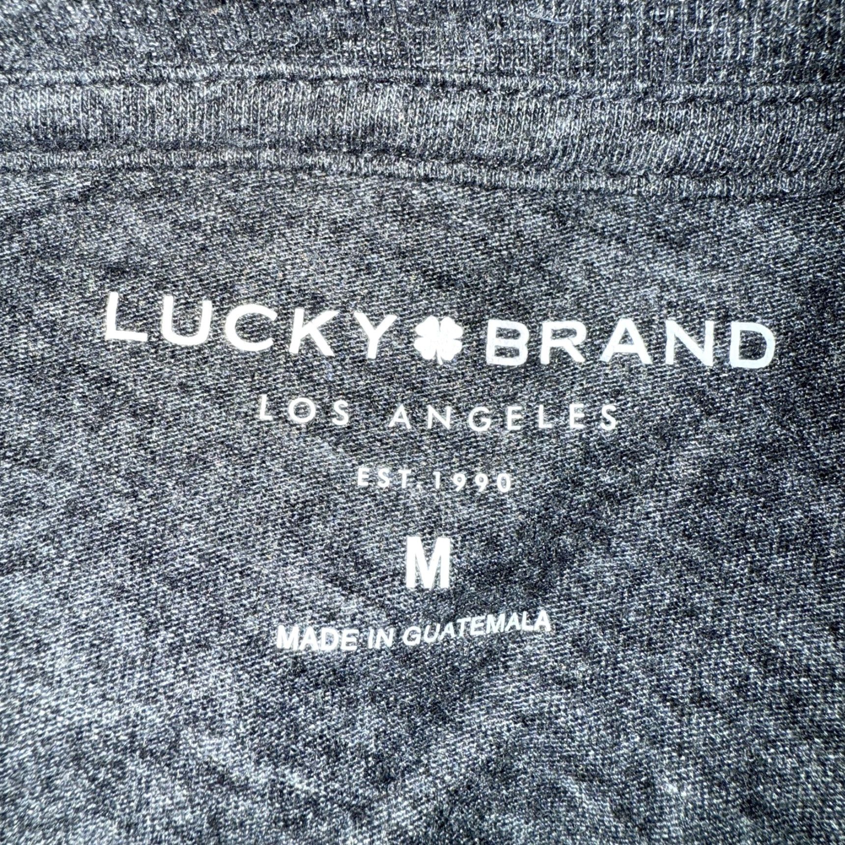 Lucky Brand Lucky Brand Gray Polyester Blend Clover Graphic Tee Mens Size M Size US M / EU 48-50 / 2 - 4 Thumbnail
