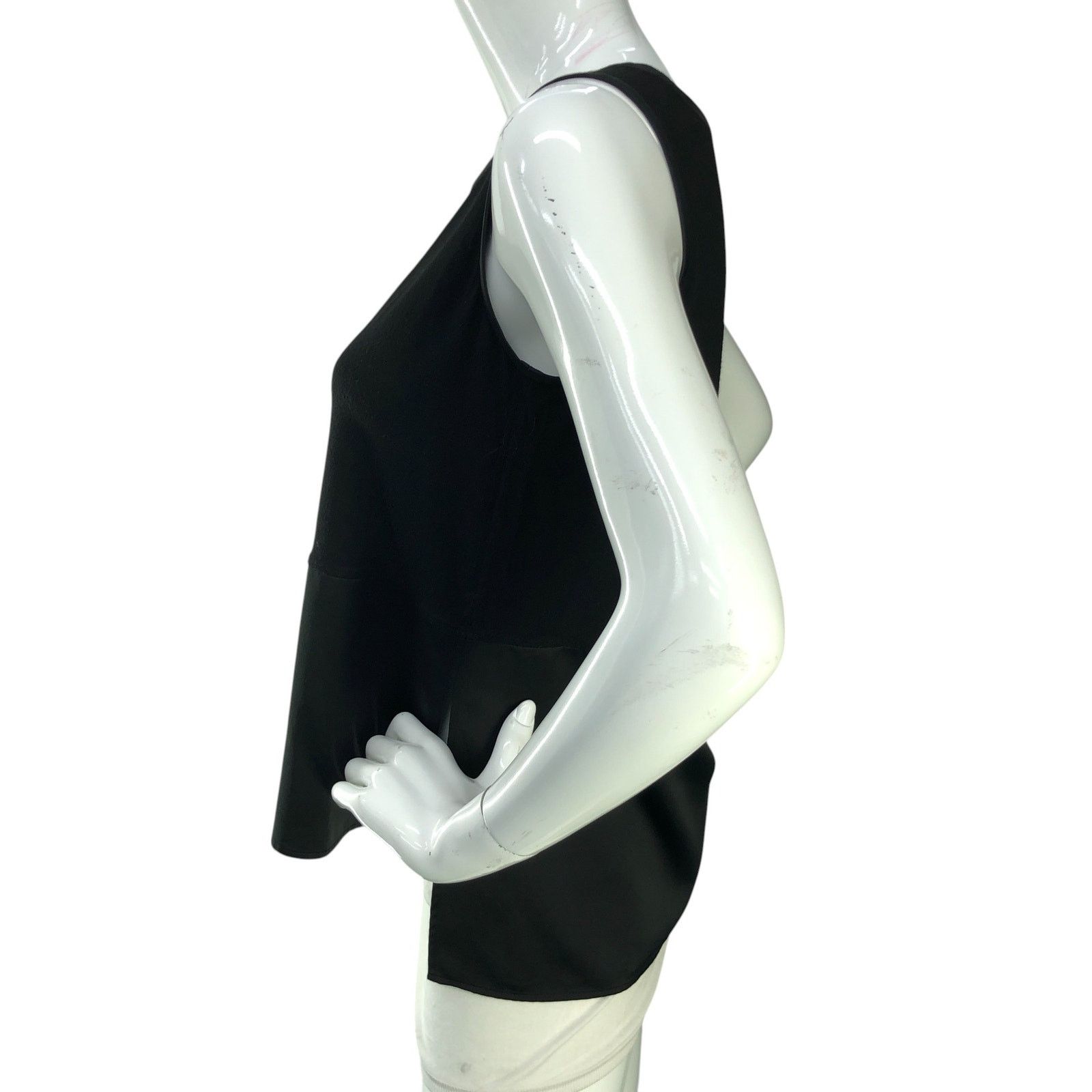 Lafayette 148 Lafayette 148 Sz P US XS Top Mixed Media Tank Satin Stretch Size XS / US 0-2 / IT 36-38 - 5 Thumbnail