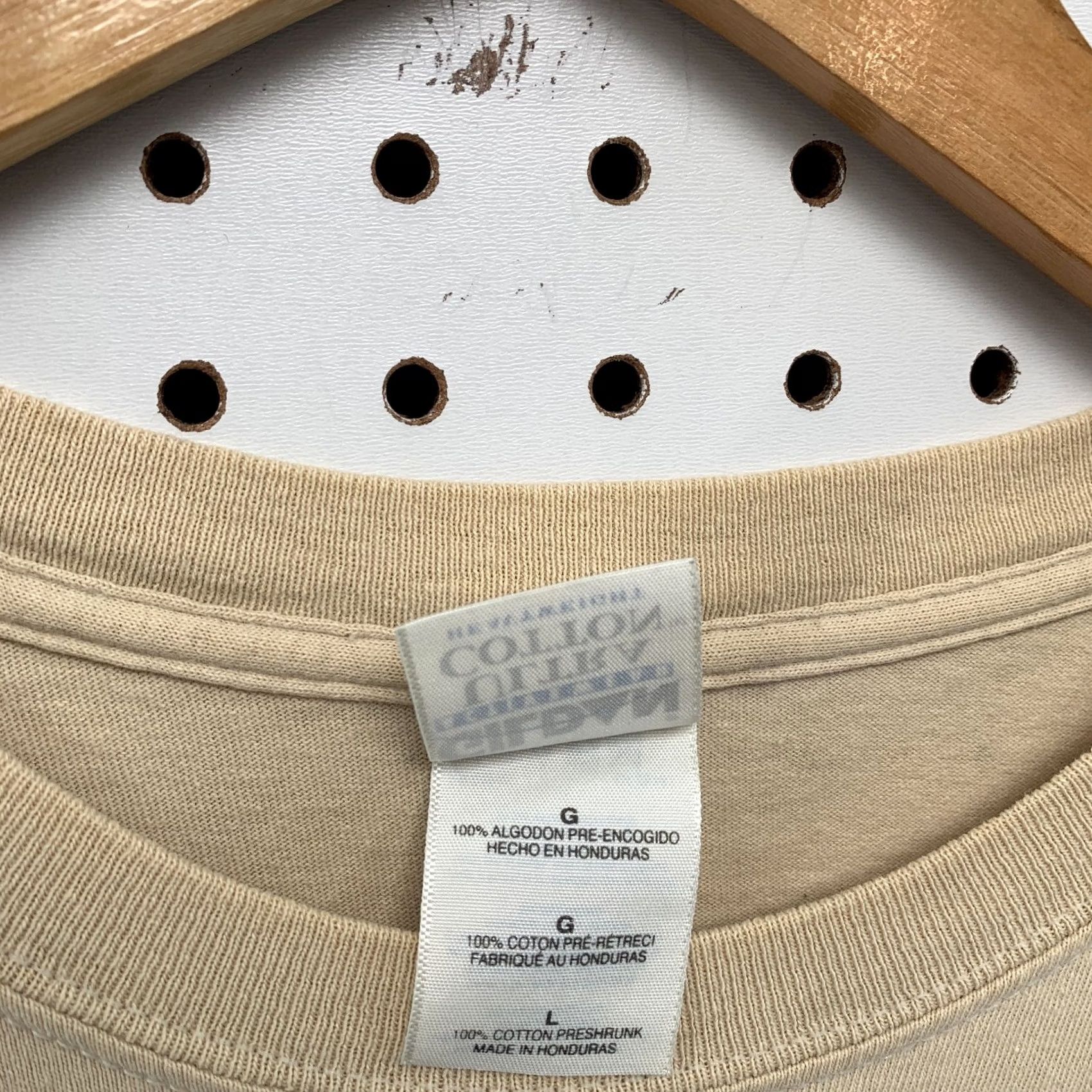 Gildan Vintage Y2k Fishing Shirt Tan Funny Bait Quote Adult Large Outdoors 22x28.5 Size US L / EU 52-54 / 3 - 7 Thumbnail