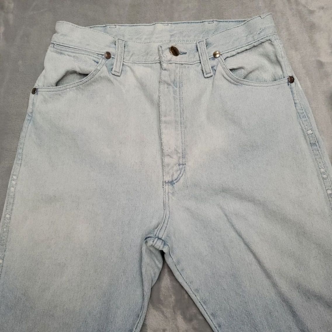 Wrangler VTG Wrangler Jeans Womens 28x29 Distressed Blue Western USA 5-Pocket Denim Straight Beltless Zip Closure Mens? No Women? Size 28" / US 6 / IT 42 - 3 Thumbnail