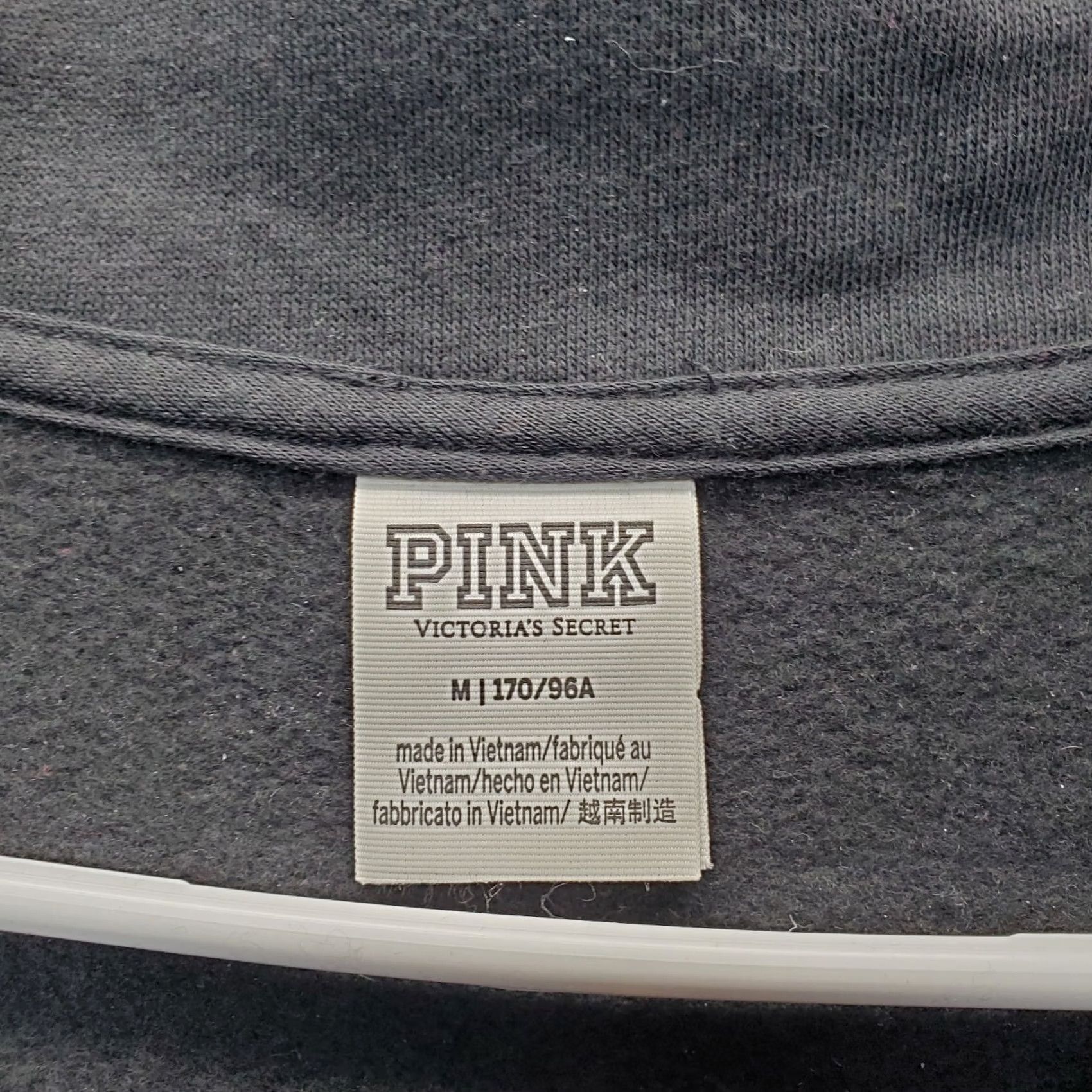 Victoria's Secret PINK Victoria’s Secret Sweatshirt Womens M Black Full Zip Lined Post-2000s VINTAGE Size M / US 6-8 / IT 42-44 - 5 Thumbnail