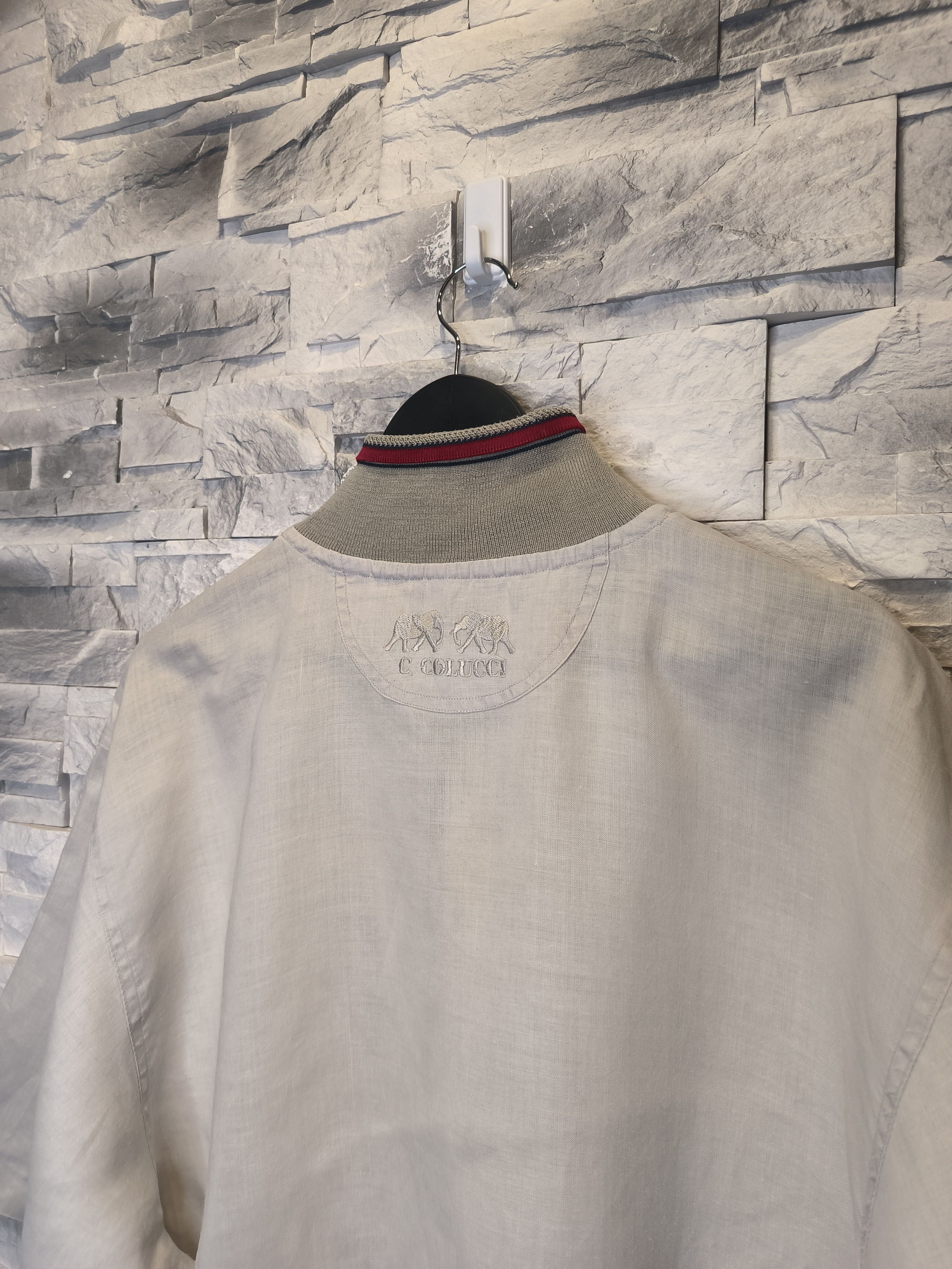 Carlo Colucci Vintage Carlo Colucci Button-Up Shirt Ramie Beige 90s Size US XXL / EU 58 / 5 - 4 Thumbnail