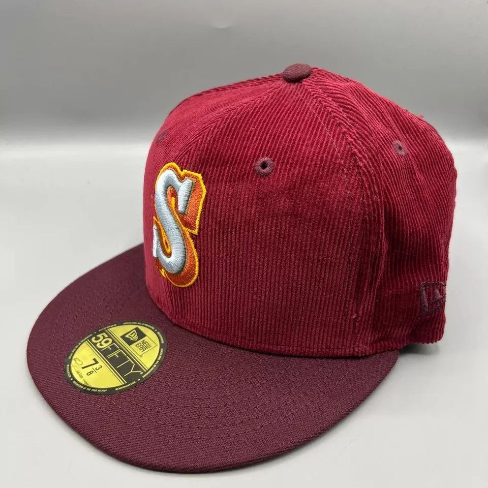 New Era Seattle Mariners Hat Men 7 3/8 Corduroy Fitted Cap New Size ONE SIZE - 3 Thumbnail