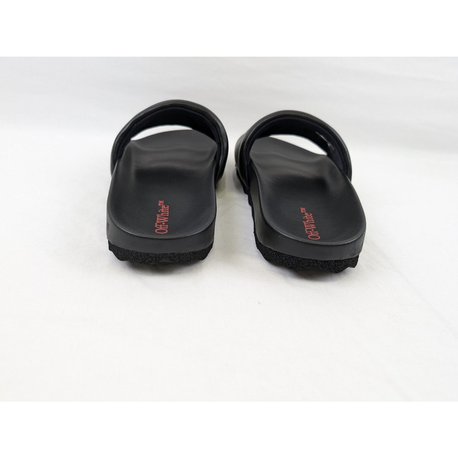 Off-White o1rshd1 Bookish Leather Slider in Black Size US 12 / EU 45 - 17 Thumbnail