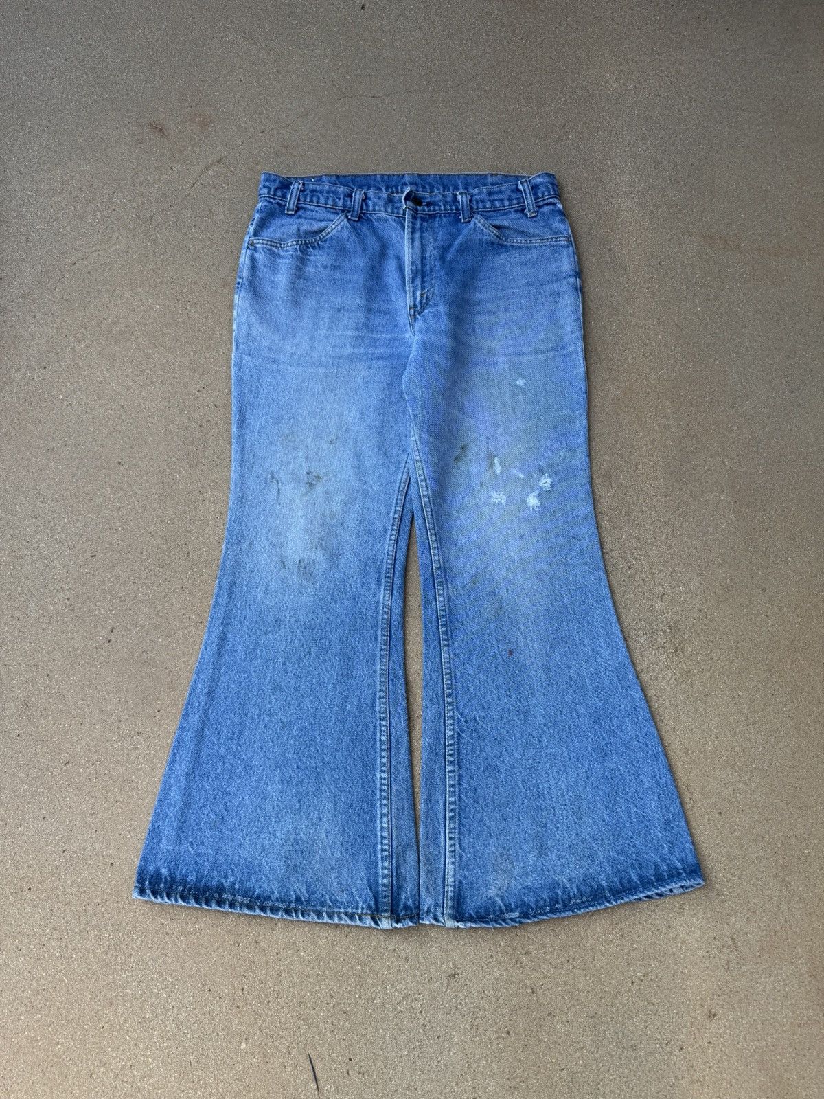 Levi's Vtg 80’s Levi’s 684 Orange Tab Bellbottom Flare Jeans 34x29 Size US 34 / EU 50 - 1 Thumbnail