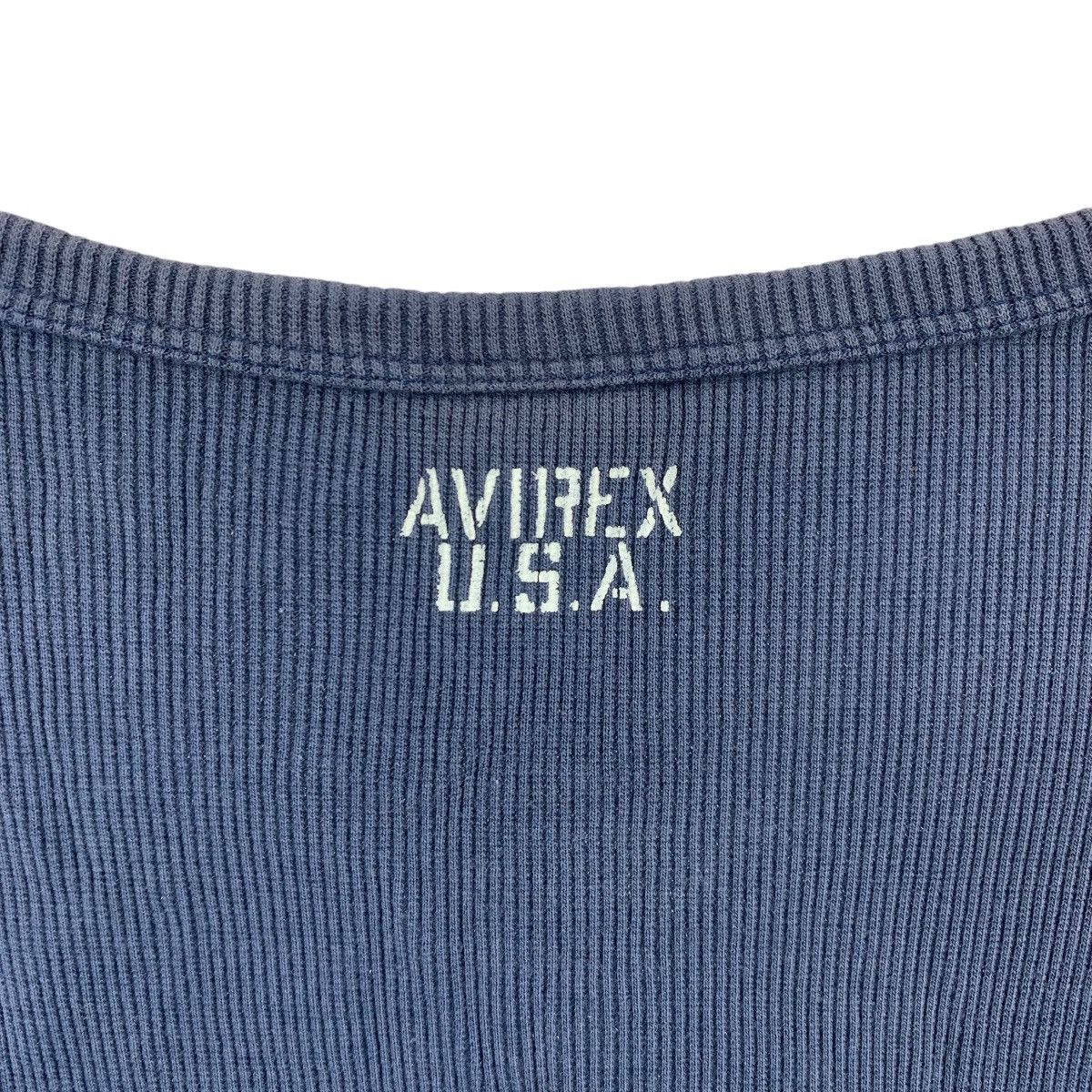 Avirex Vintage AVIREX USA AMERICAN Classics Waffle Plain Tee Shirt Size US XL / EU 56 / 4 - 4 Thumbnail