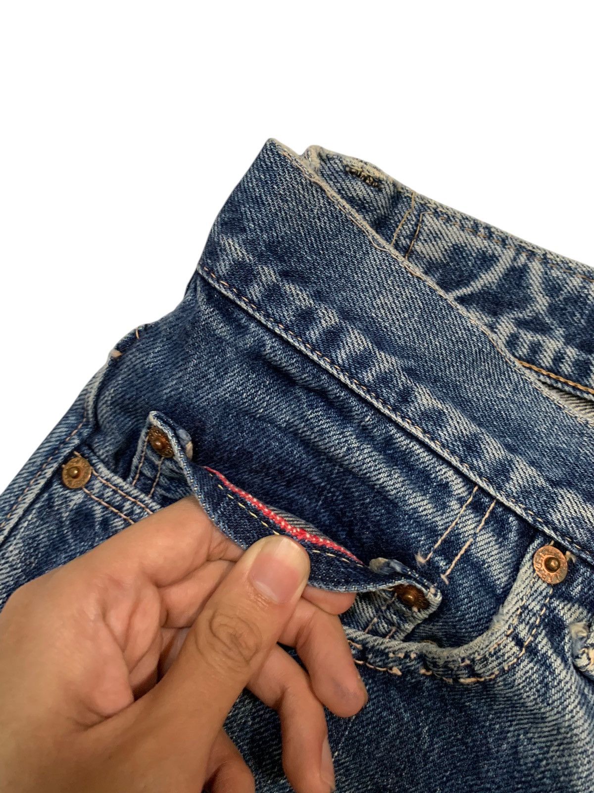 Kapital HR MARKET SELVEDGE BUTTON FLY JAPANESE DISTRESSED DENIM Size US 30 / EU 46 - 9 Thumbnail