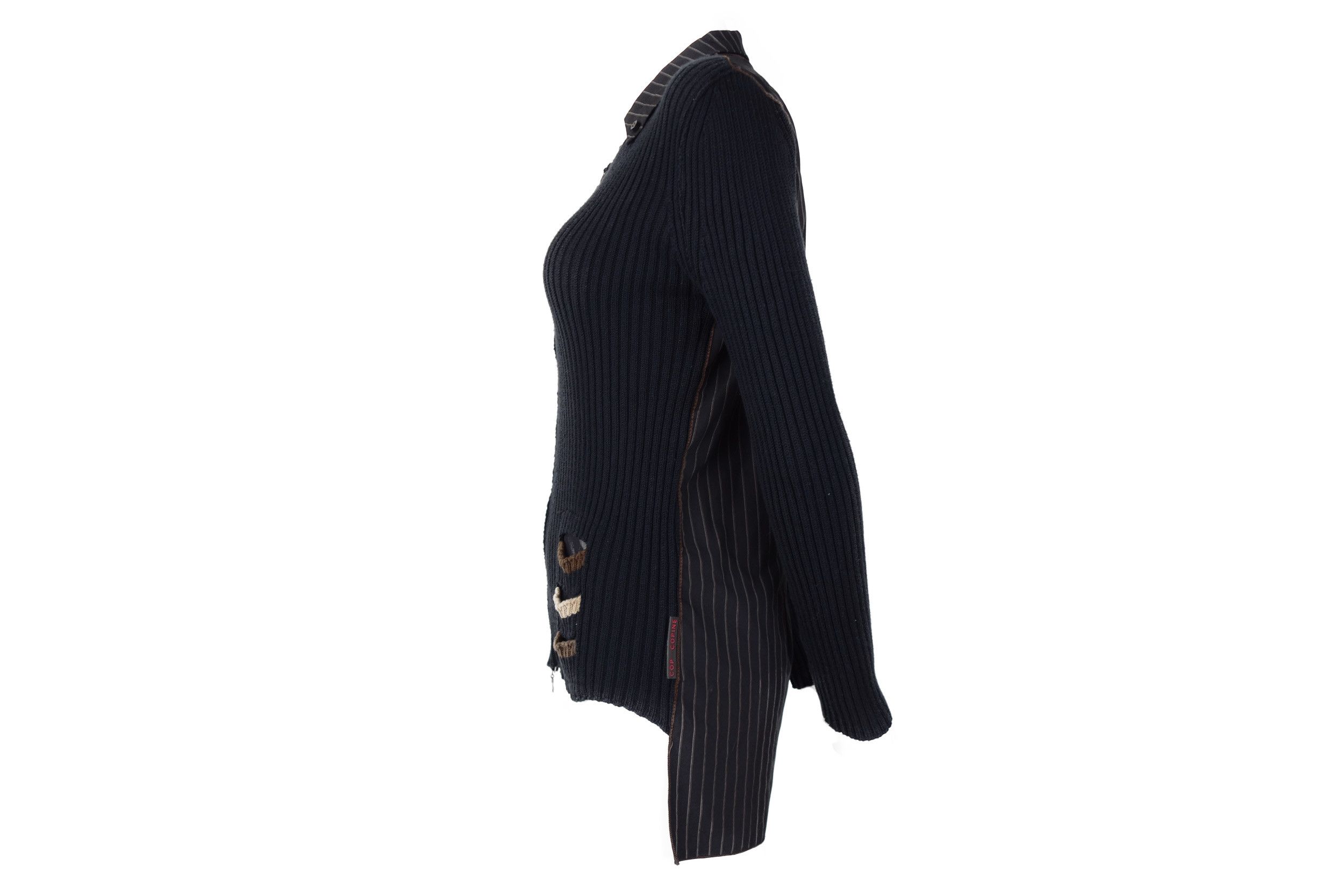Cop Copine Cop Copine Zip Top Knit Cardigan Patchwork Print Jacket XS S Size S / US 4 / IT 40 - 3 Thumbnail