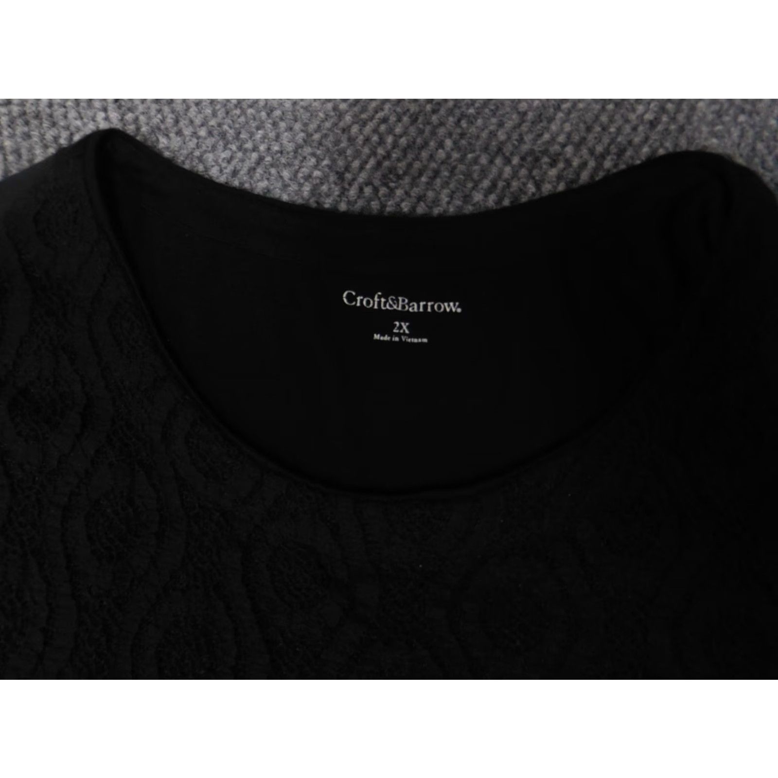 Croft & Barrow Croft & Barrow Blouse Womens 2X Black Crew Neck Short Sleeve Pullover Stretch Casual Shirt Classic 2X Womens Size XXL / US 16-18 / IT 52-54 - 6 Thumbnail