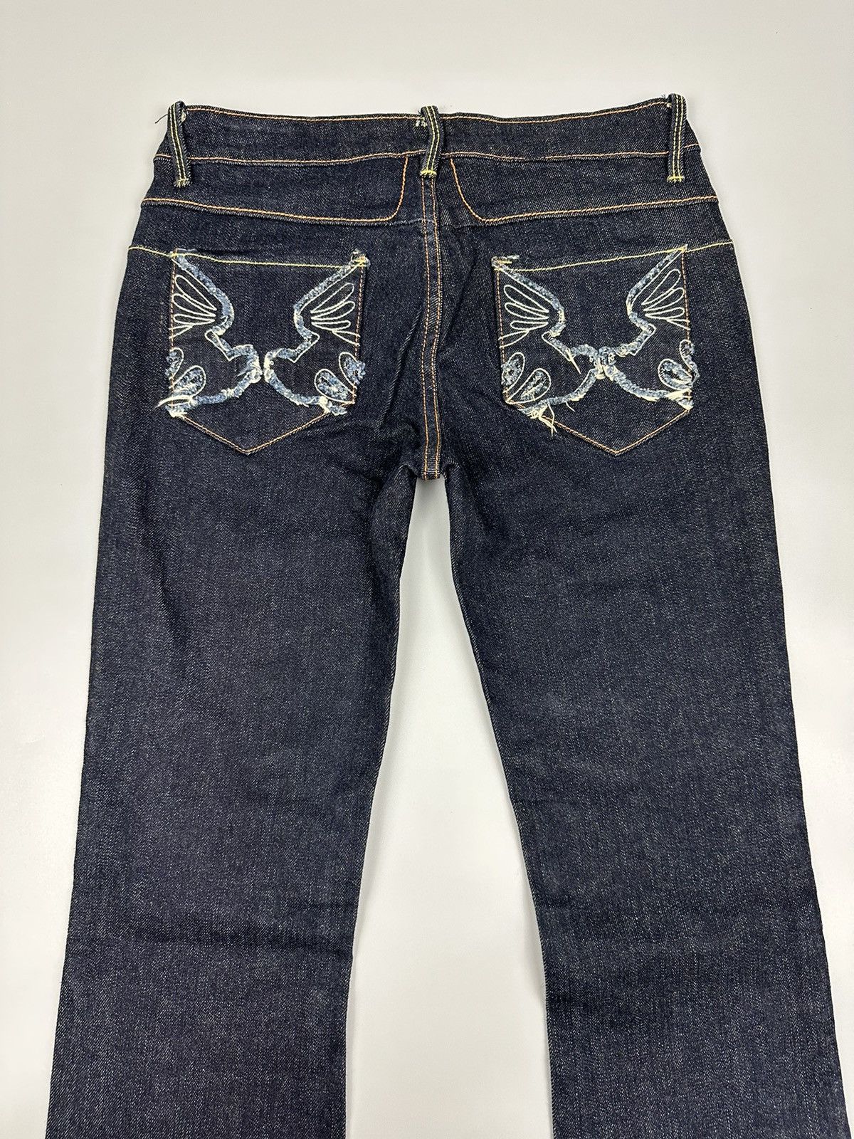 If Six Was Nine × Le Grande Bleu (L.G.B.) 🔥Flared Sick🔥 Et Boice Embroidery Flared Denim Size US 28 / EU 44 - 6 Thumbnail