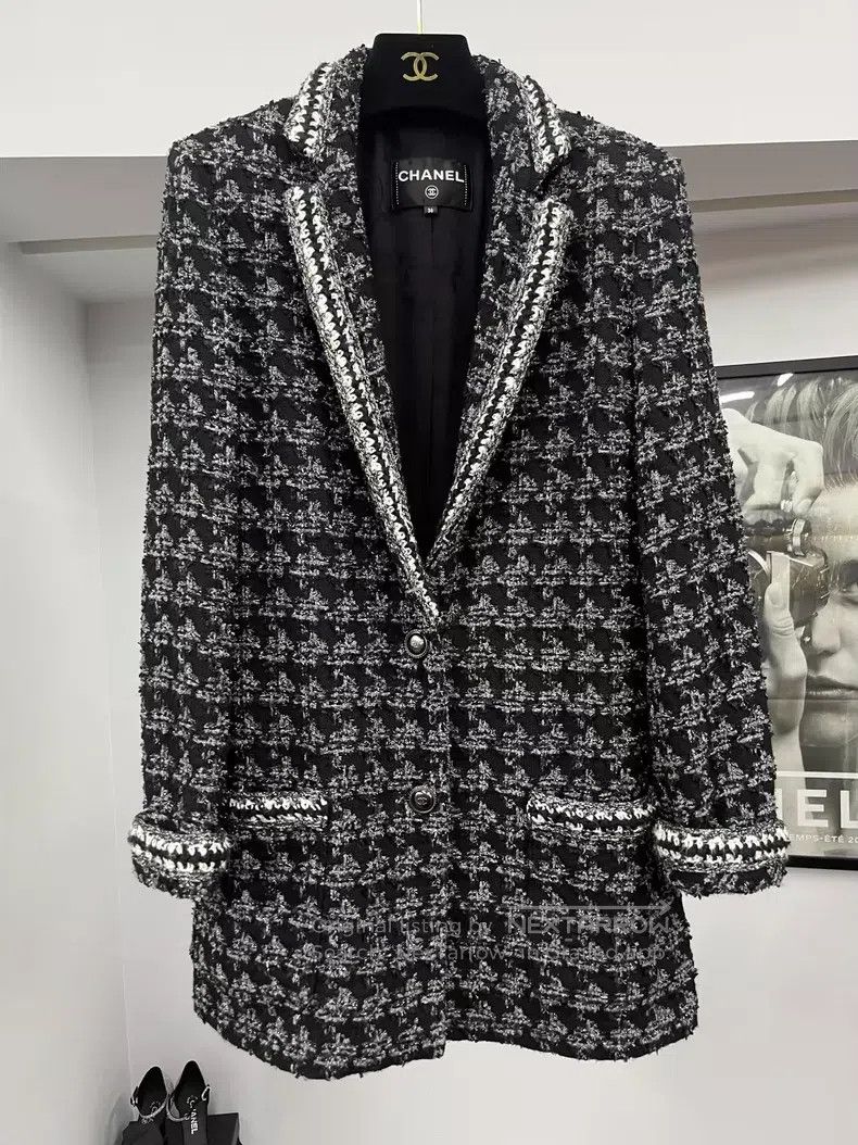 Chanel Chanel Forest series black and silver tweed thousand-bird Size XS / US 0-2 / IT 36-38 - 1 Thumbnail