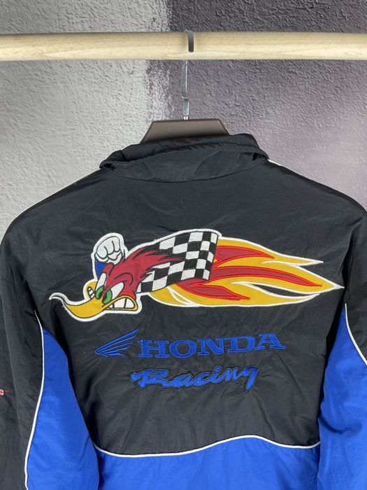 Vintage Honda Woody Woodpecker vintage racing moto jacket Dunlop | Grailed