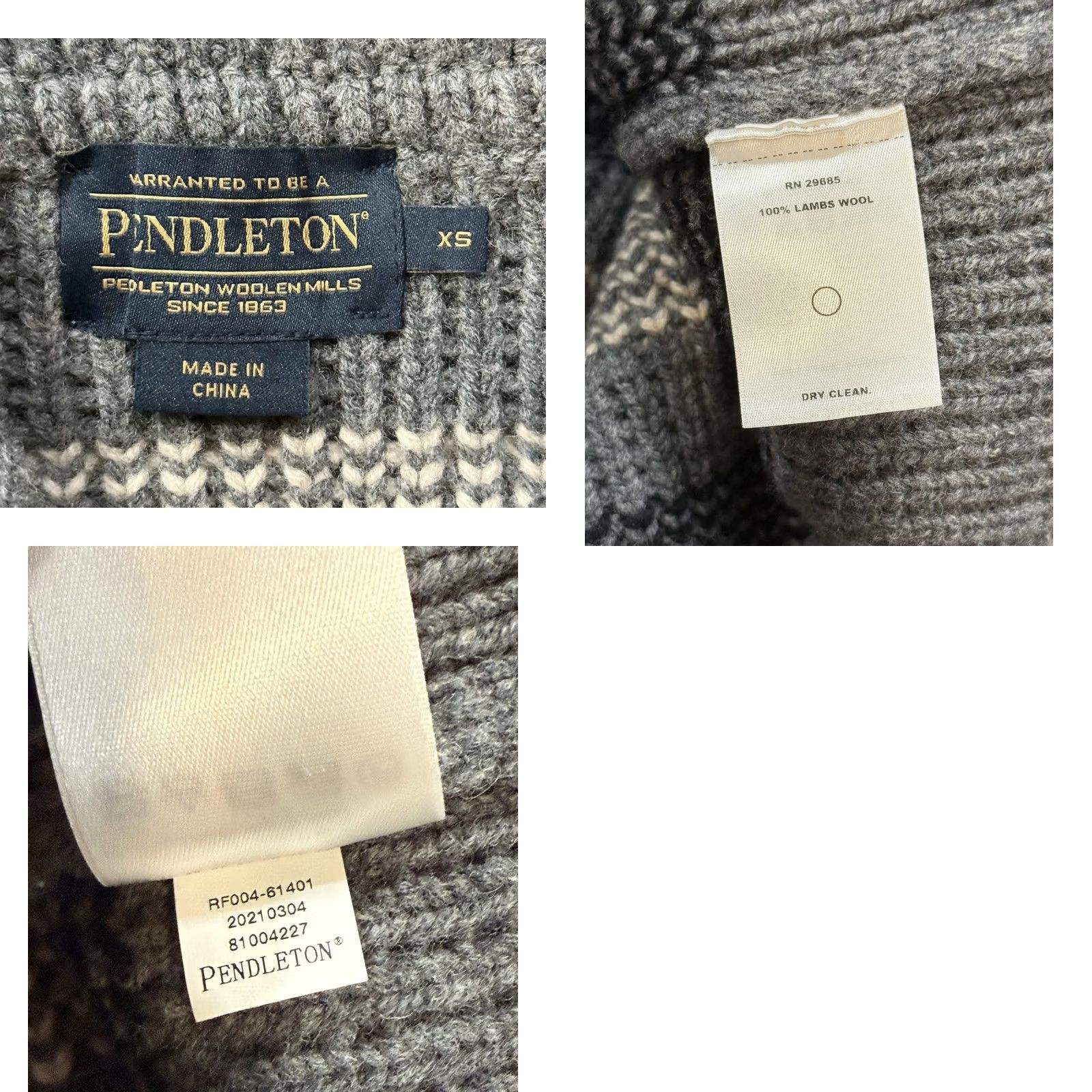 Pendleton NWOT Pendleton Cardigan Sweater XS Mens Geometric Lambswool Full Zip Heavyweight Multicolor 80s Western The Dude Style Size US XS / EU 42 / 0 - 8 Thumbnail