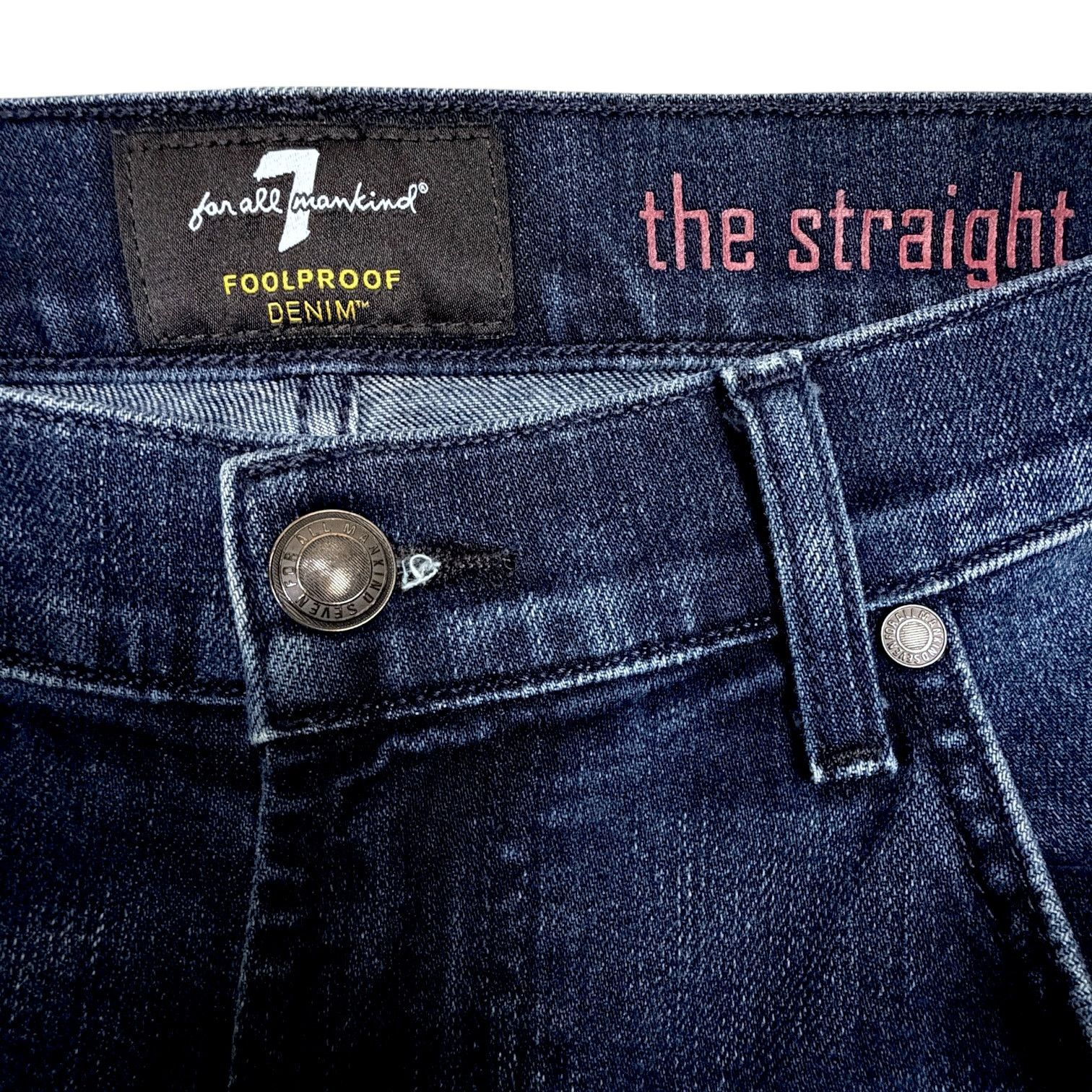 7 For All Mankind 7 For All Mankind Jeans Mens 34x32 Blue The Straight Dark Size US 34 / EU 50 - 6 Thumbnail