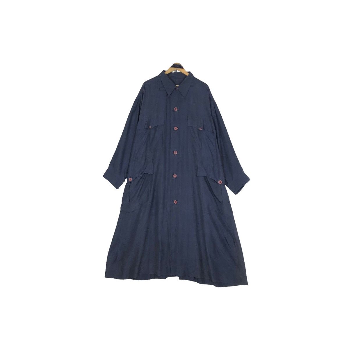 Issey Miyake Vintage 90s Issey Miyake Silk Car Coat Light Jacket Size US L / EU 52-54 / 3 - 2 Thumbnail