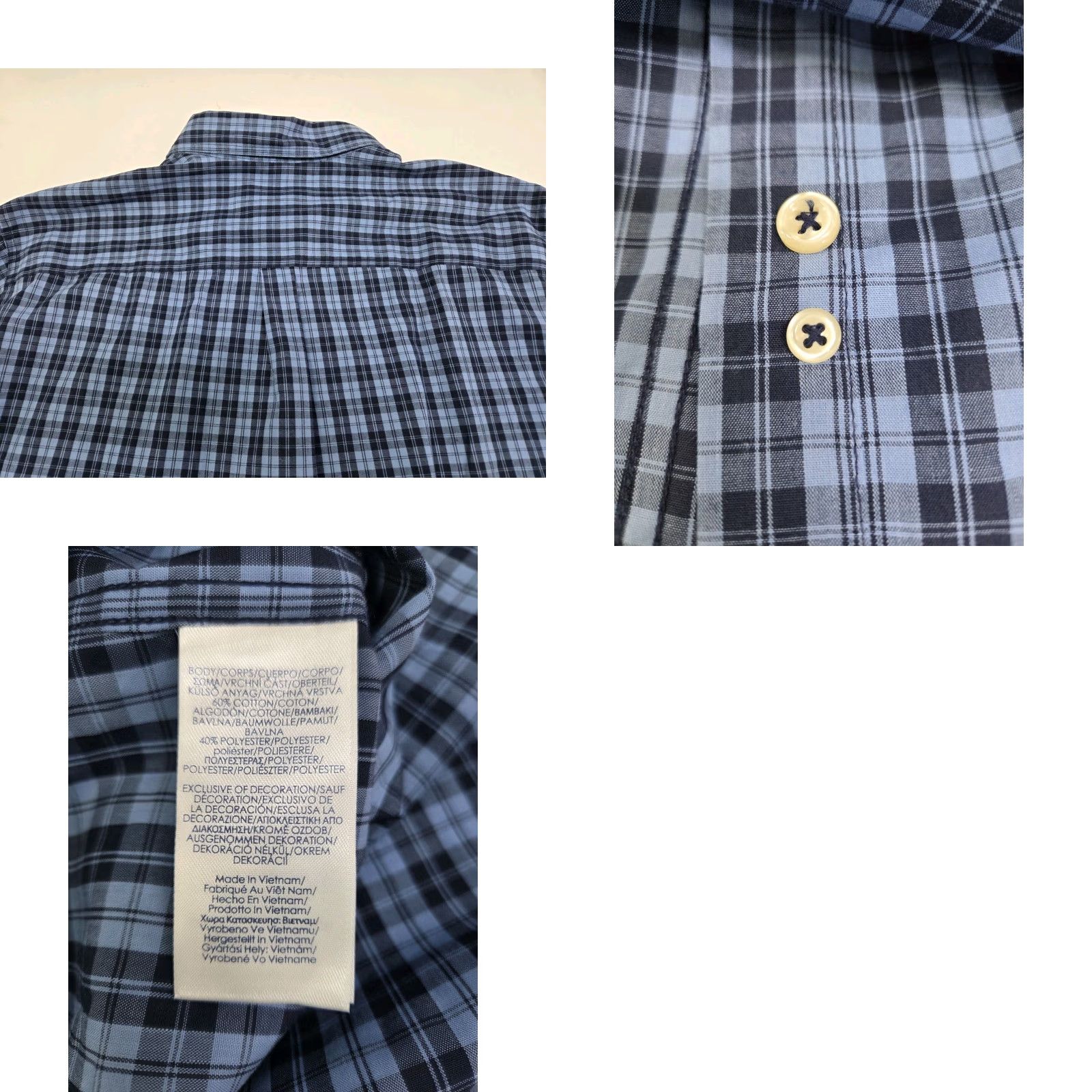 Chaps VINTAGE? No — NWT Chaps Mens Easy Care Long Sleeve Button Up Shirt Blue Plaid 2XL (#7792) Size US XXL / EU 58 / 5 - 8 Thumbnail