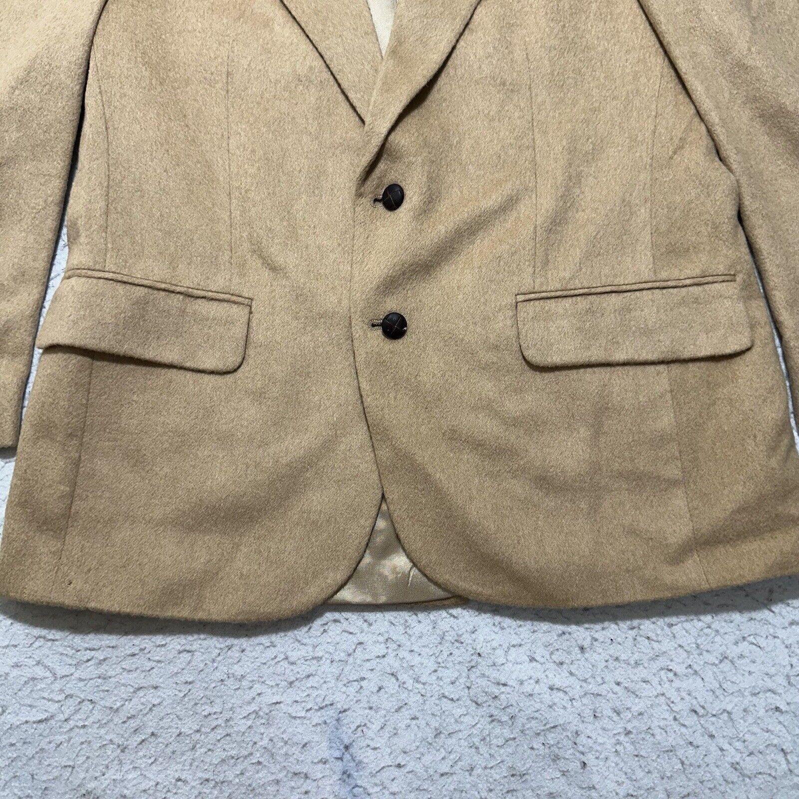 Other Christopher Hayes 42S 100% Camelhair Suit Jacket Beige Coat Size 42S - 6 Thumbnail