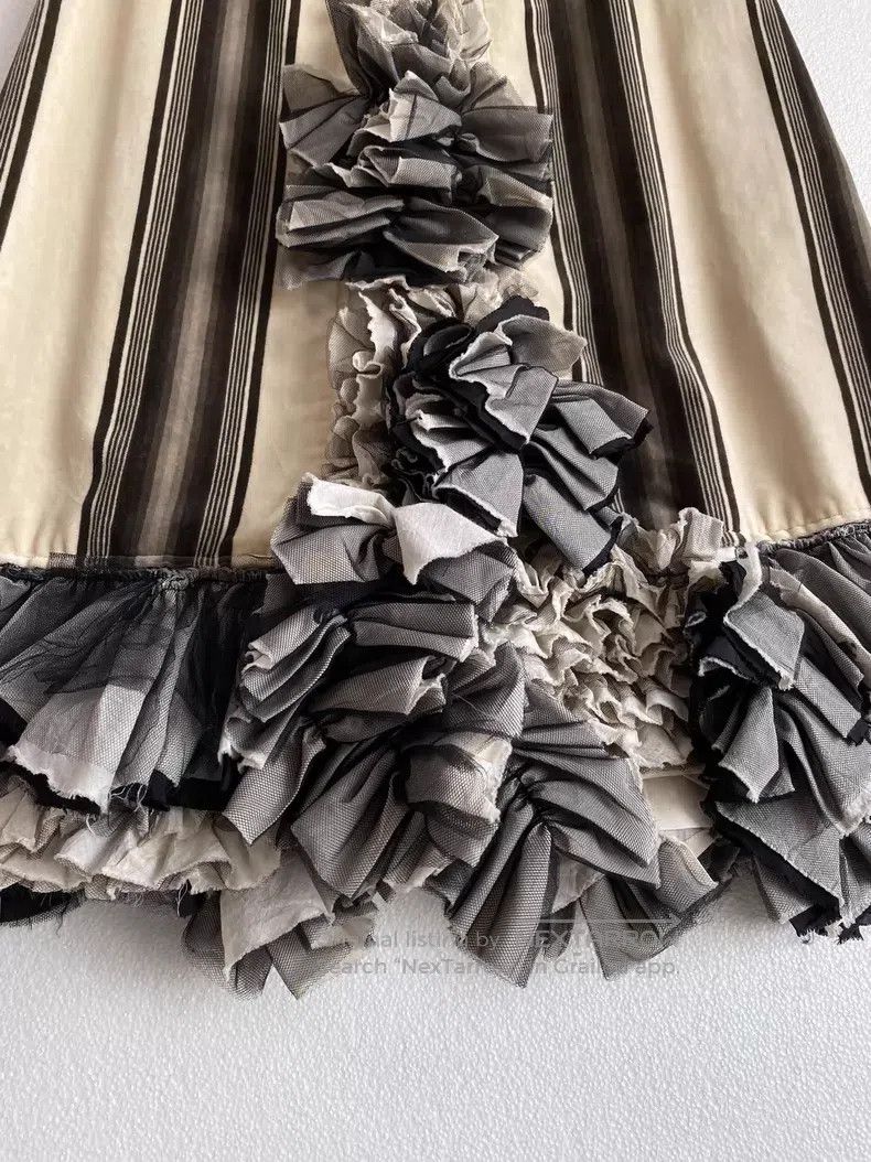 Comme des Garcons Comme des Garcons size M Mixed Material Assembled Ruffle D Size 23" - 8 Thumbnail