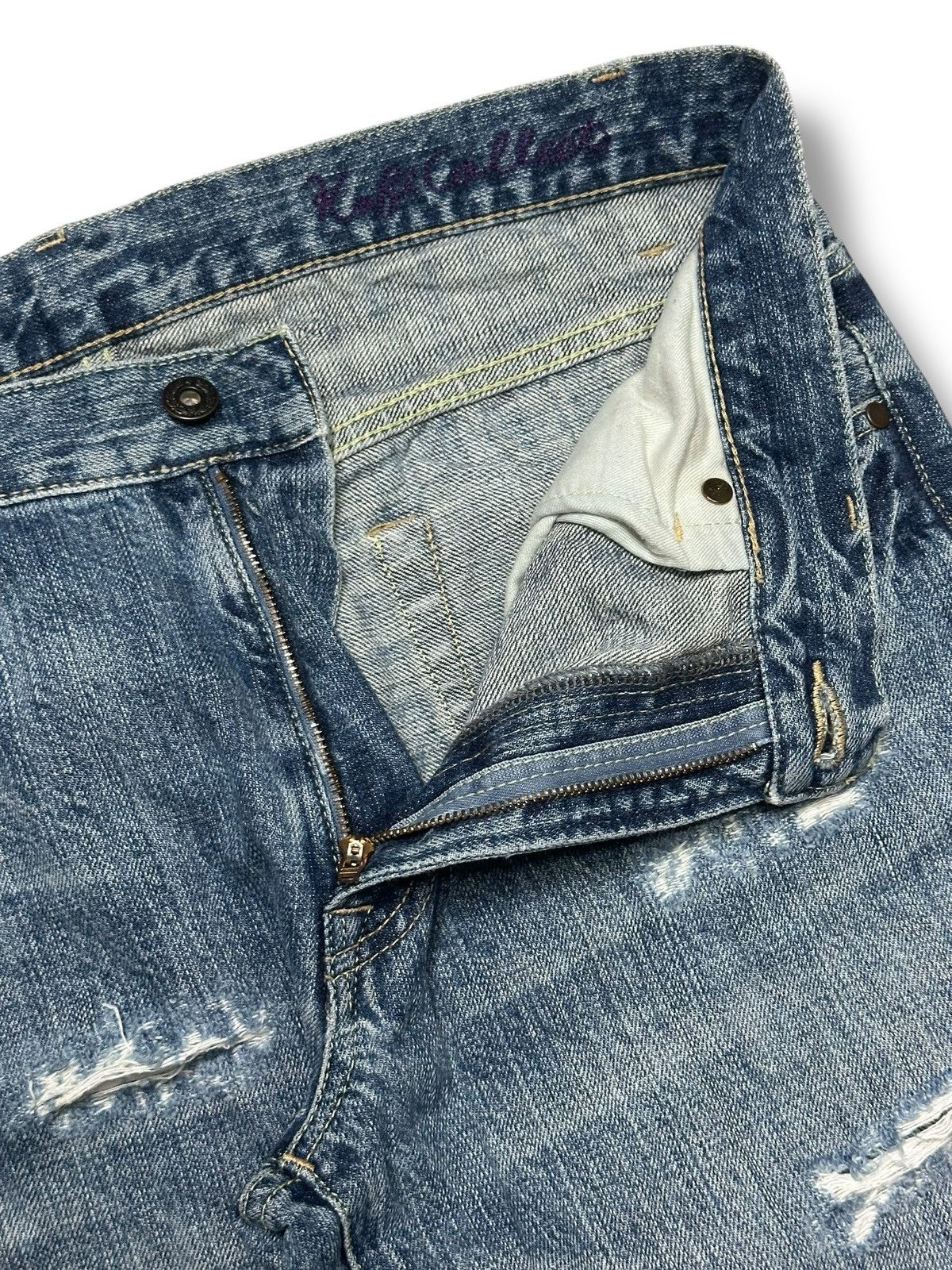 Japanese Brand Vintage K-Collection Japanese Selvedge Jeans With Bluewash Size US 34 / EU 50 - 9 Thumbnail