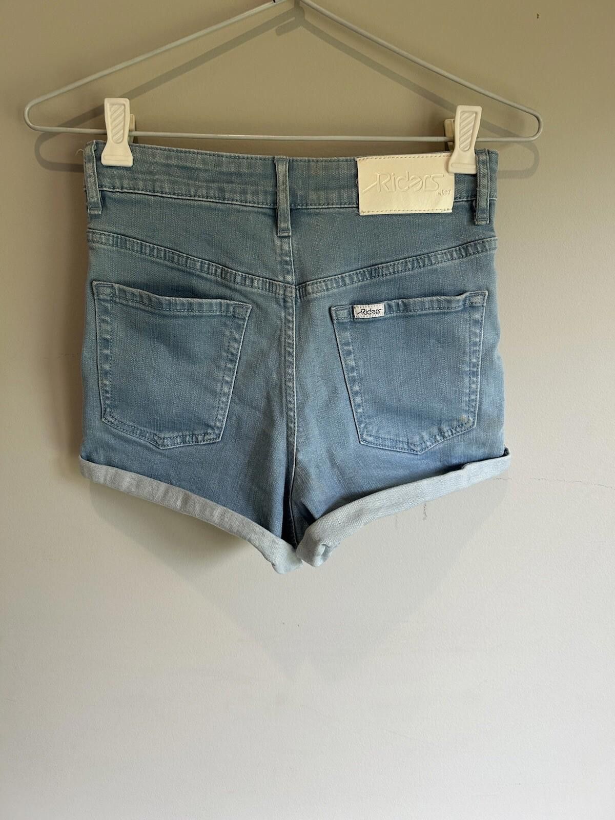 Lee Riders By Lee Denim Blue Jean Shorts Reg Fit Zip - Sz 7 (003 Size 25" / US 0 / IT 36 - 2 Thumbnail
