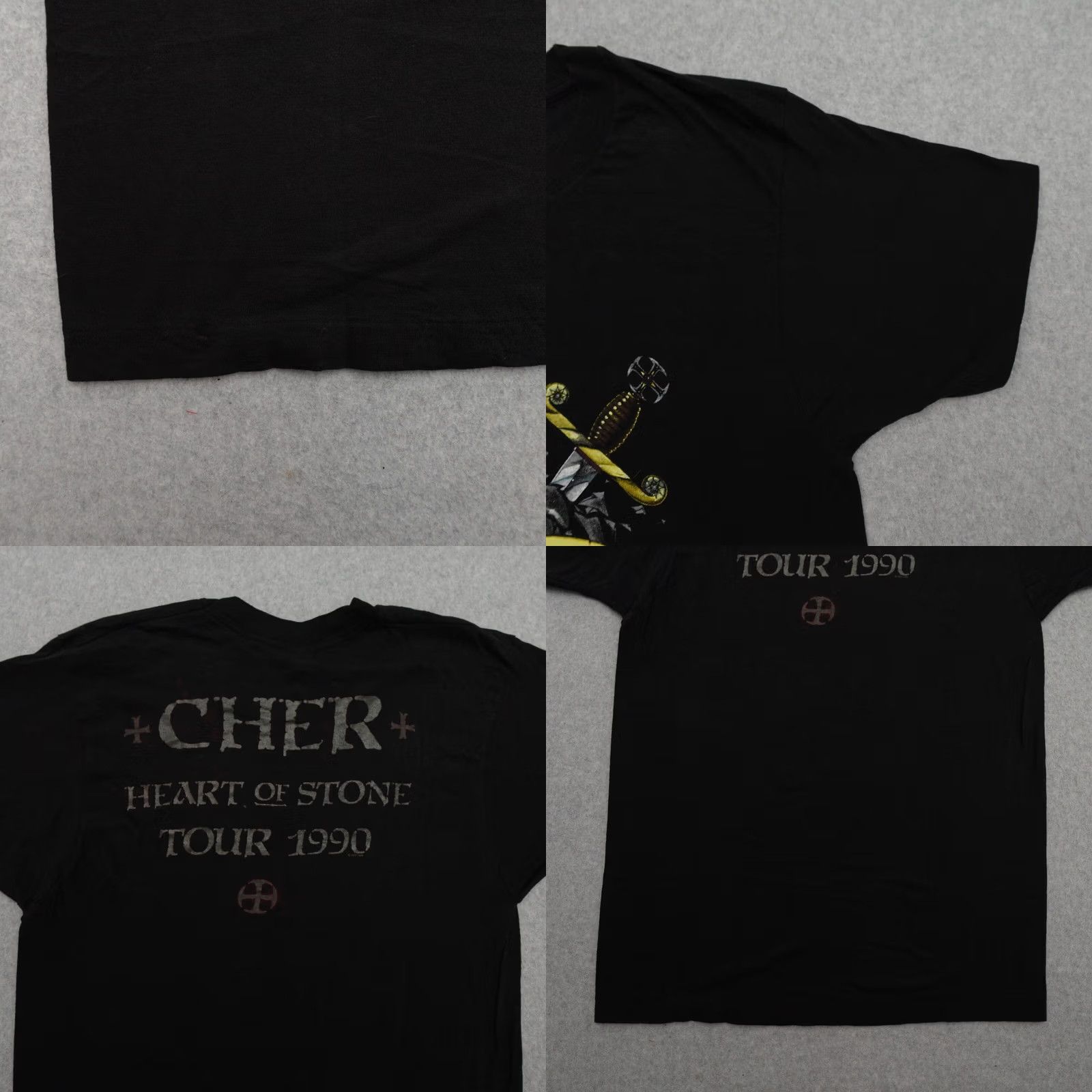 Vintage VINTAGE Cher Heart of Stone Concert 1990 Tour Band T-shirt XL Black Fruit Of A Loom Size US XL / EU 56 / 4 - 9 Thumbnail