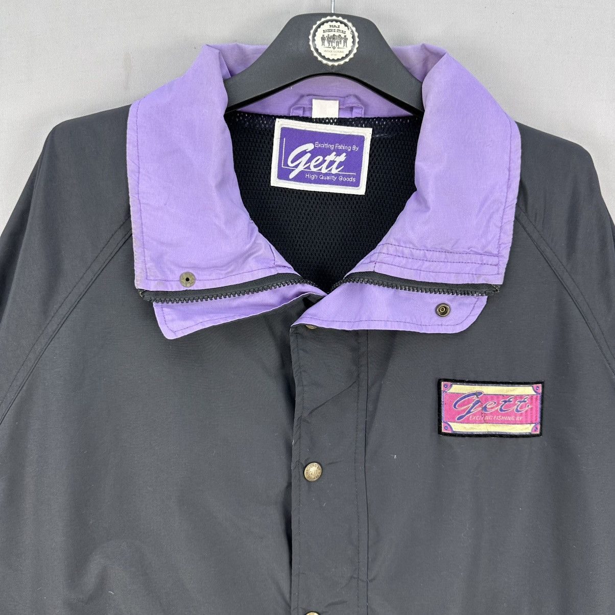 Japanese Brand Vintage 90's Exciting Fishing Gett Nylon Zipper Jacket Size US L / EU 52-54 / 3 - 7 Thumbnail