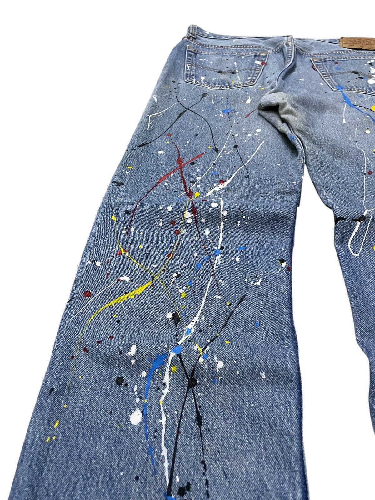 Hysteric Glamour × Levi's × Seditionaries Vintage Levis 501 Riot Poems Paint Splatter Jeans Size US 34 / EU 50 - 22 Thumbnail