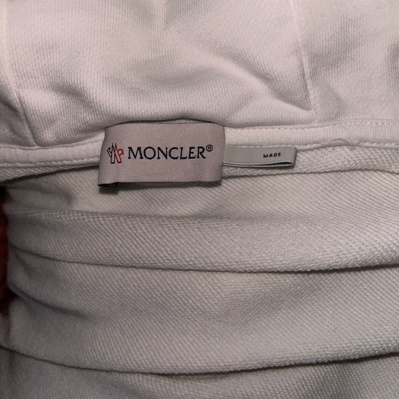 image of Moncler Stripe Zip Up in White, Men's (Size Medium)