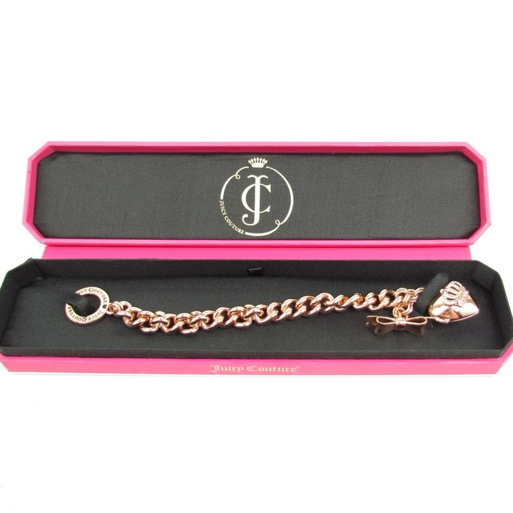 Juicy Couture juicy Couture Bow Toggle Heart Crown Locket Bracelet Size ONE SIZE - 1 Thumbnail