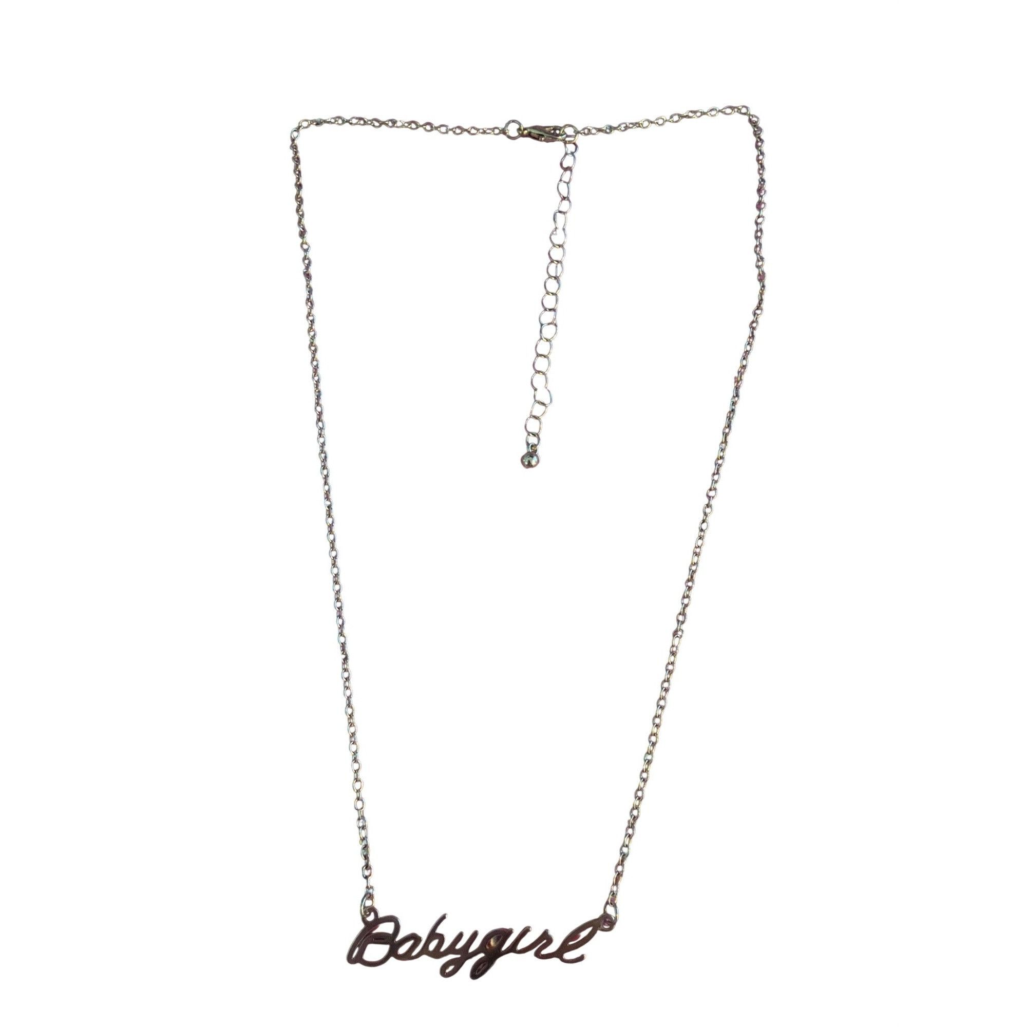 Other Babygirl Script Pendant Necklace Gold Tone Chain Criminal Mi Size ONE SIZE - 3 Thumbnail