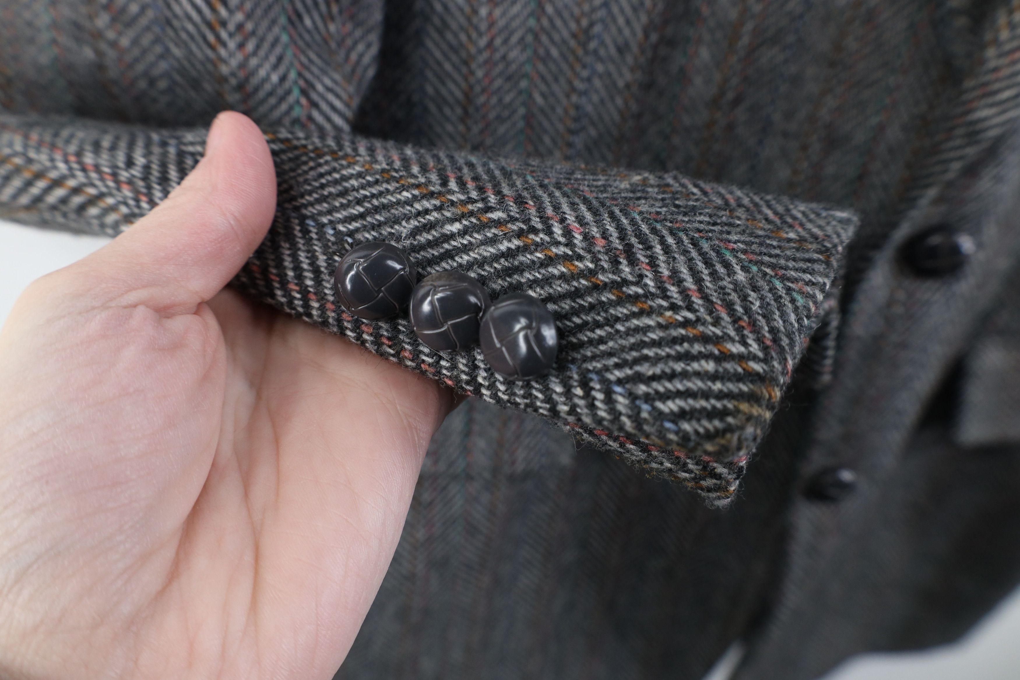 Vintage Vintage 90s Streetwear Herringbone Suit Coat Blazer Jacket Size US XXL / EU 58 / 5 - 5 Thumbnail