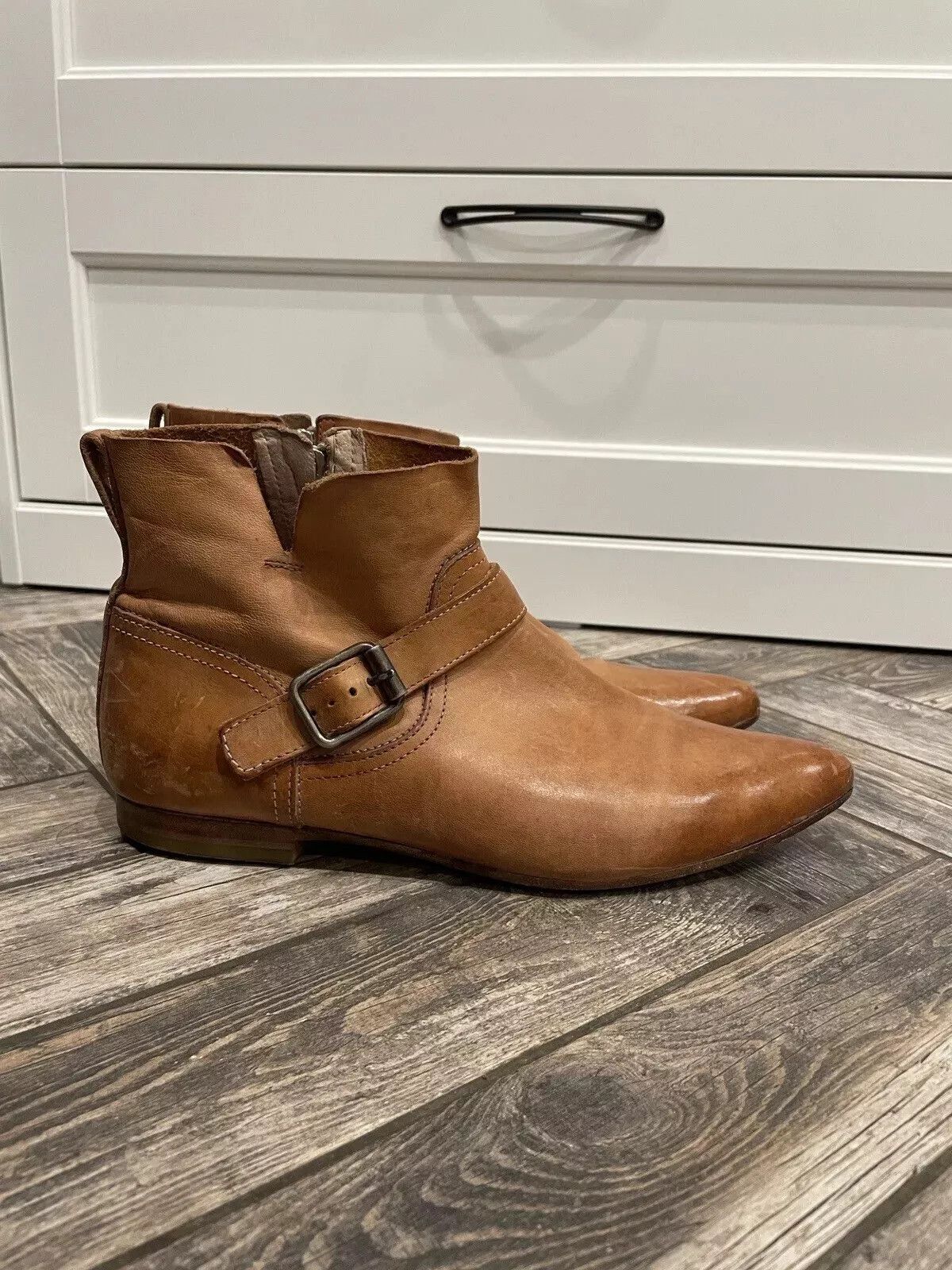 MoMA MOMA WOMENS ANKLE BOOTS SHOES LEATHER BROWN Size US 10 / IT 40 - 1 Thumbnail