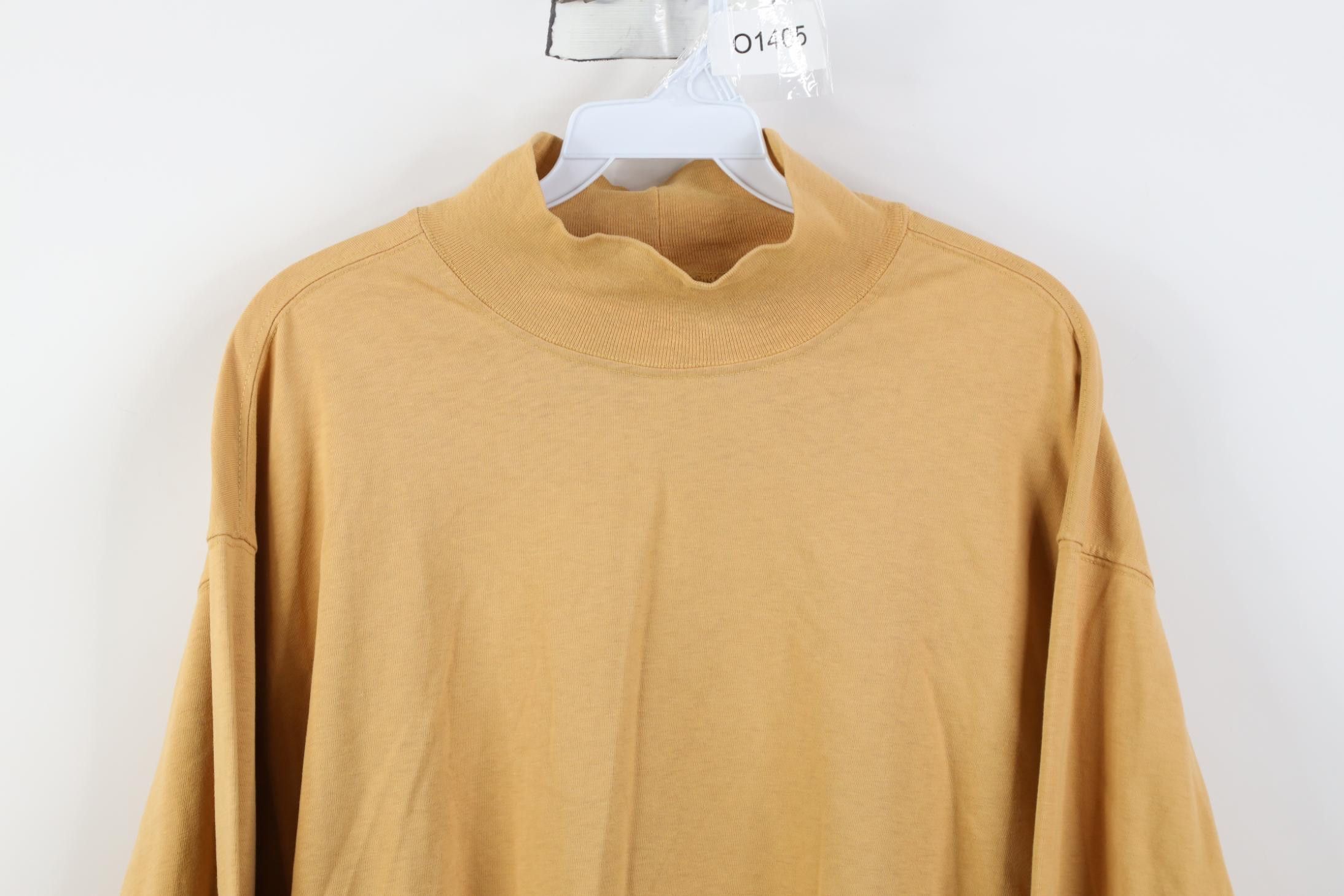 Lands' End Vintage 90s Lands End Ribbed Knit Mock Neck T-Shirt USA Size XL / US 12-14 / IT 48-50 - 2 Thumbnail