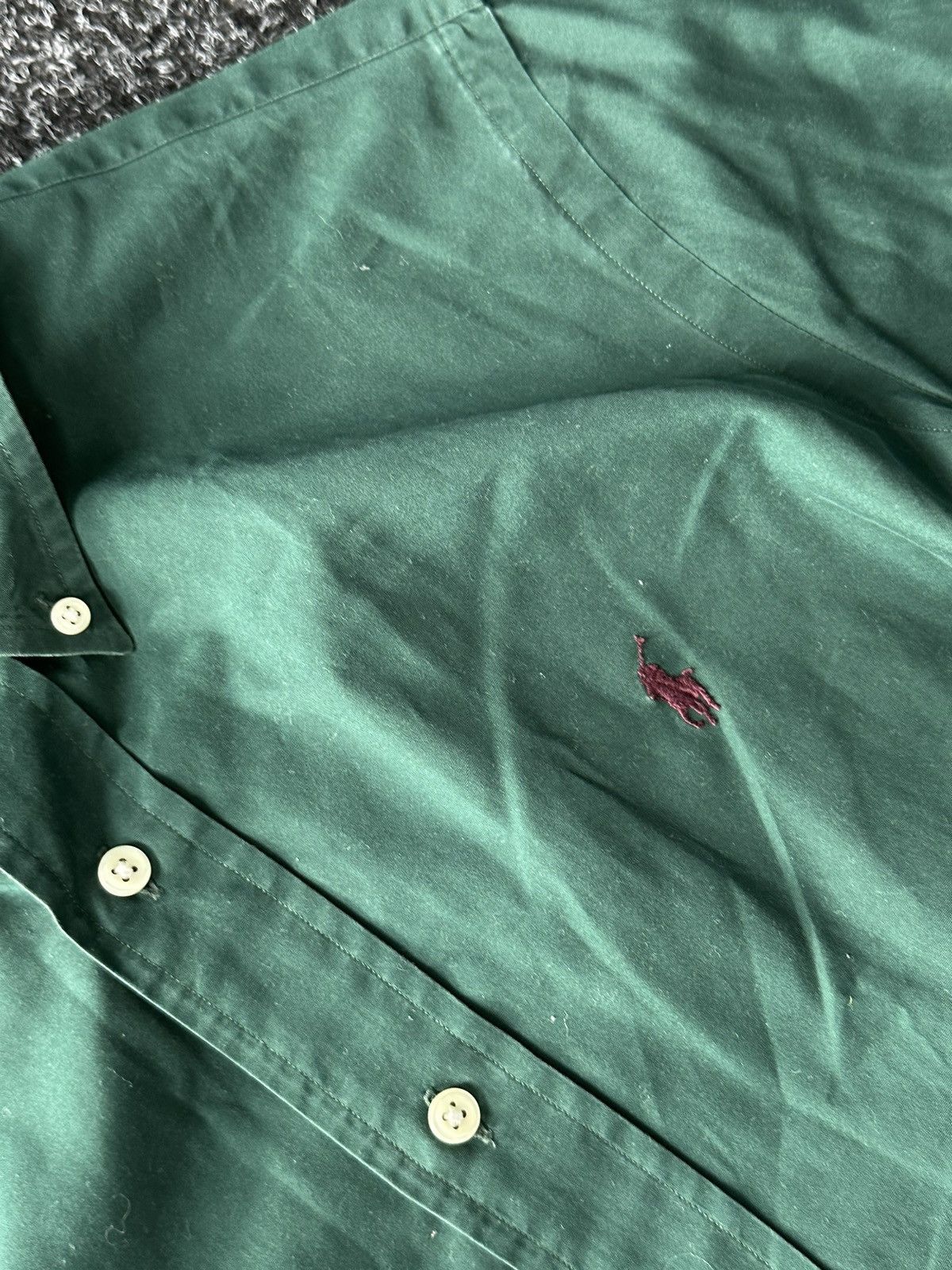 Designer × Polo Ralph Lauren × Vintage ❗️Vintage 90s Polo RALPH LAUREN Green Shirt OLD MONEY style Size US M / EU 48-50 / 2 - 4 Thumbnail