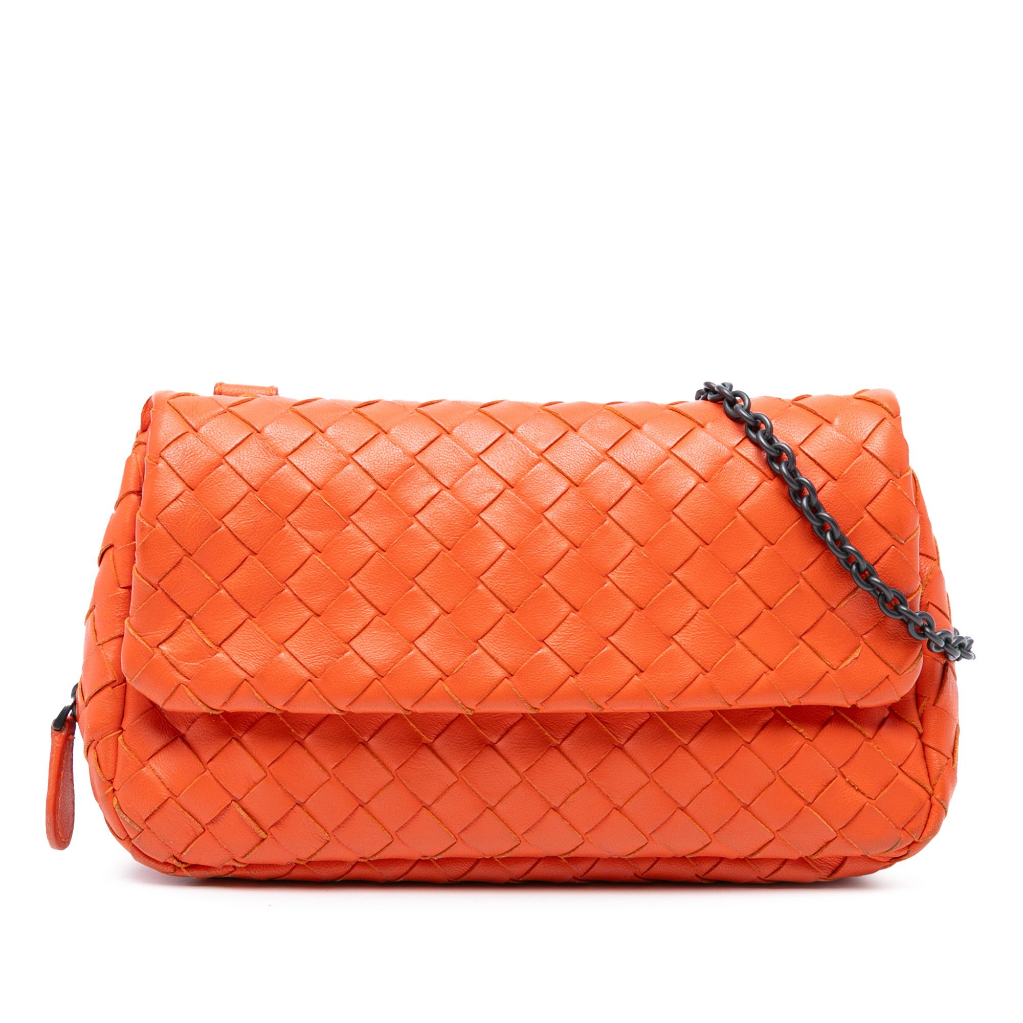 Bottega Veneta Bottega Veneta Mini Nappa Intrecciato Expandable Chain Flap Crossbody Size ONE SIZE - 1 Thumbnail